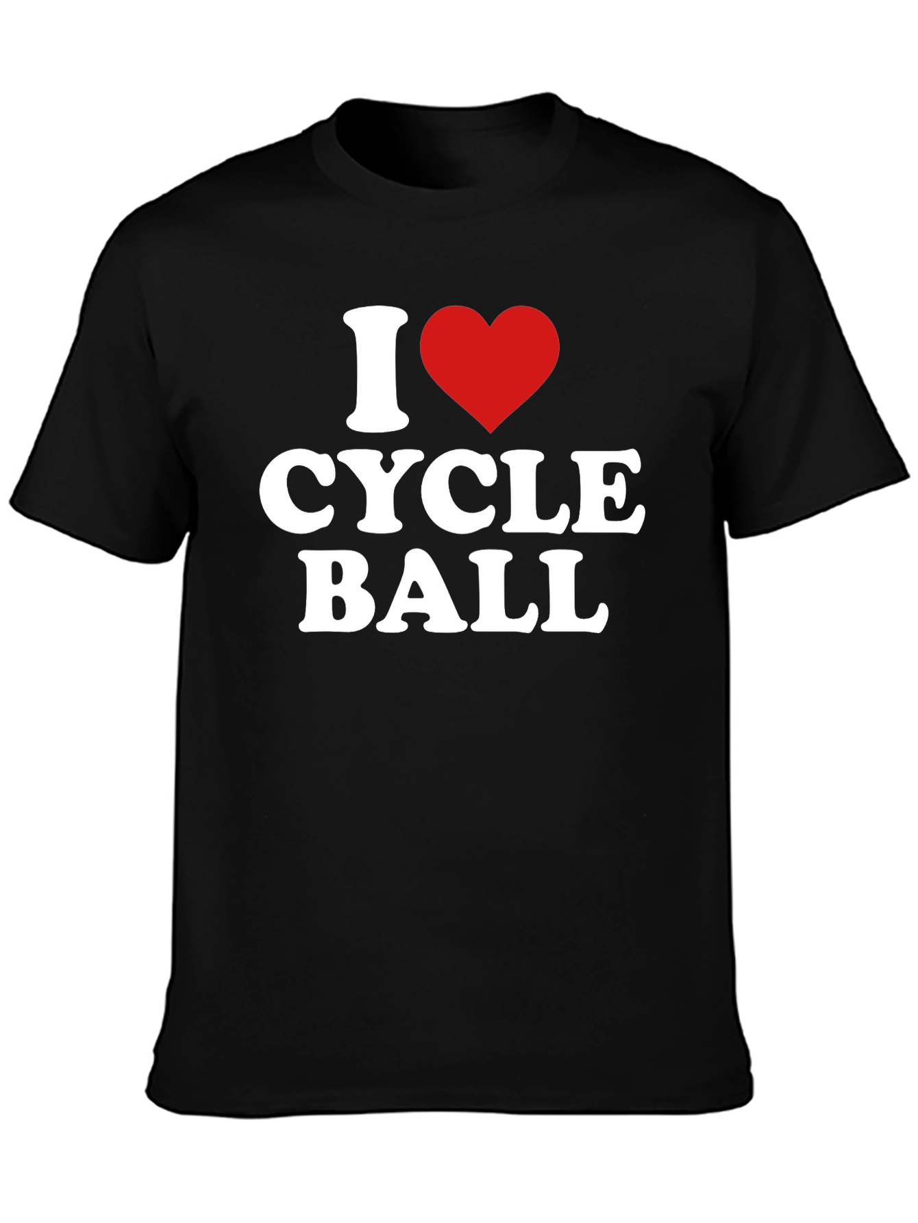 I Love Cycle Ball Black T-Shirt