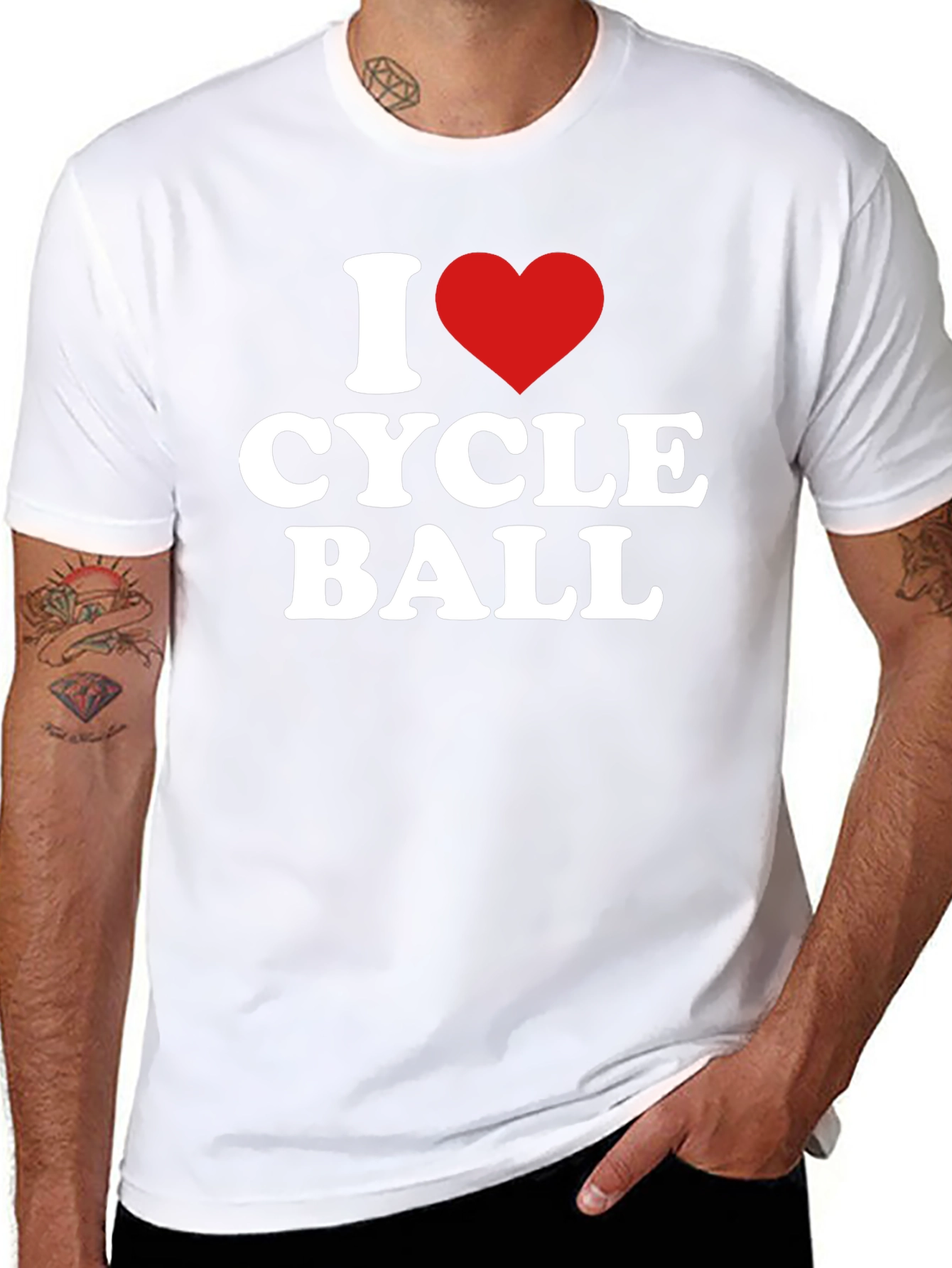 I Love Cycle Ball Black T-Shirt