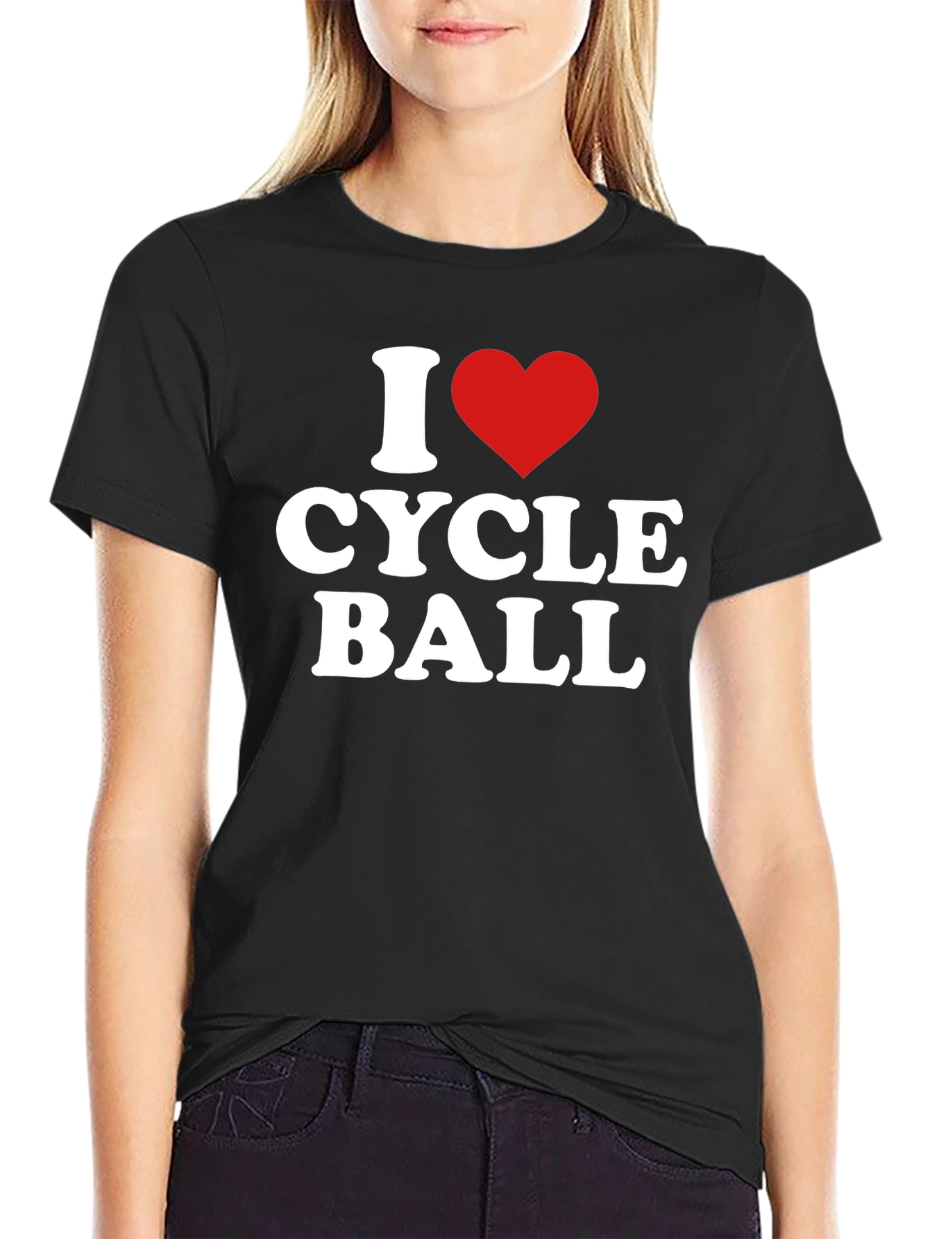 I Love Cycle Ball Black T-Shirt