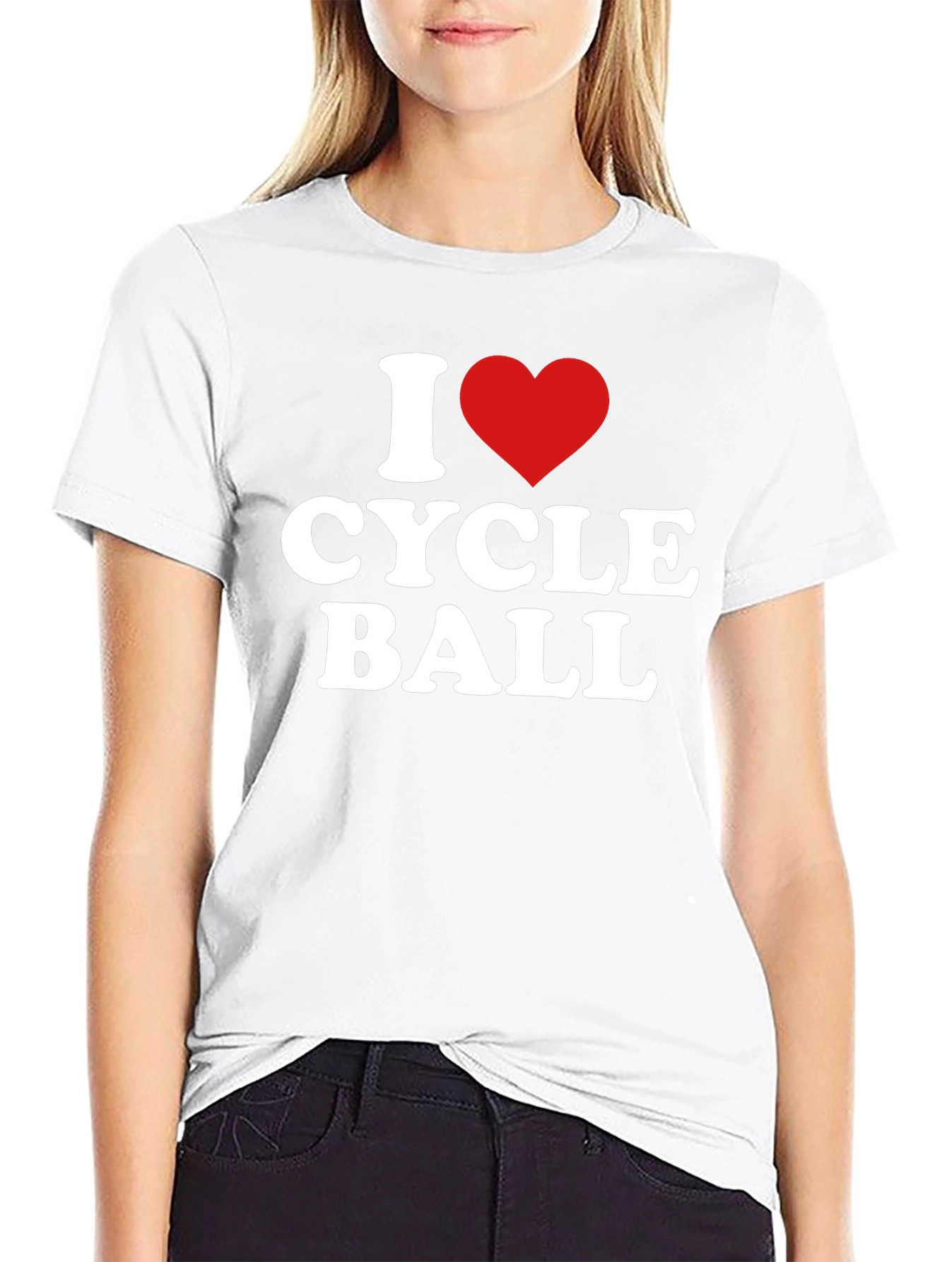 I Love Cycle Ball Black T-Shirt