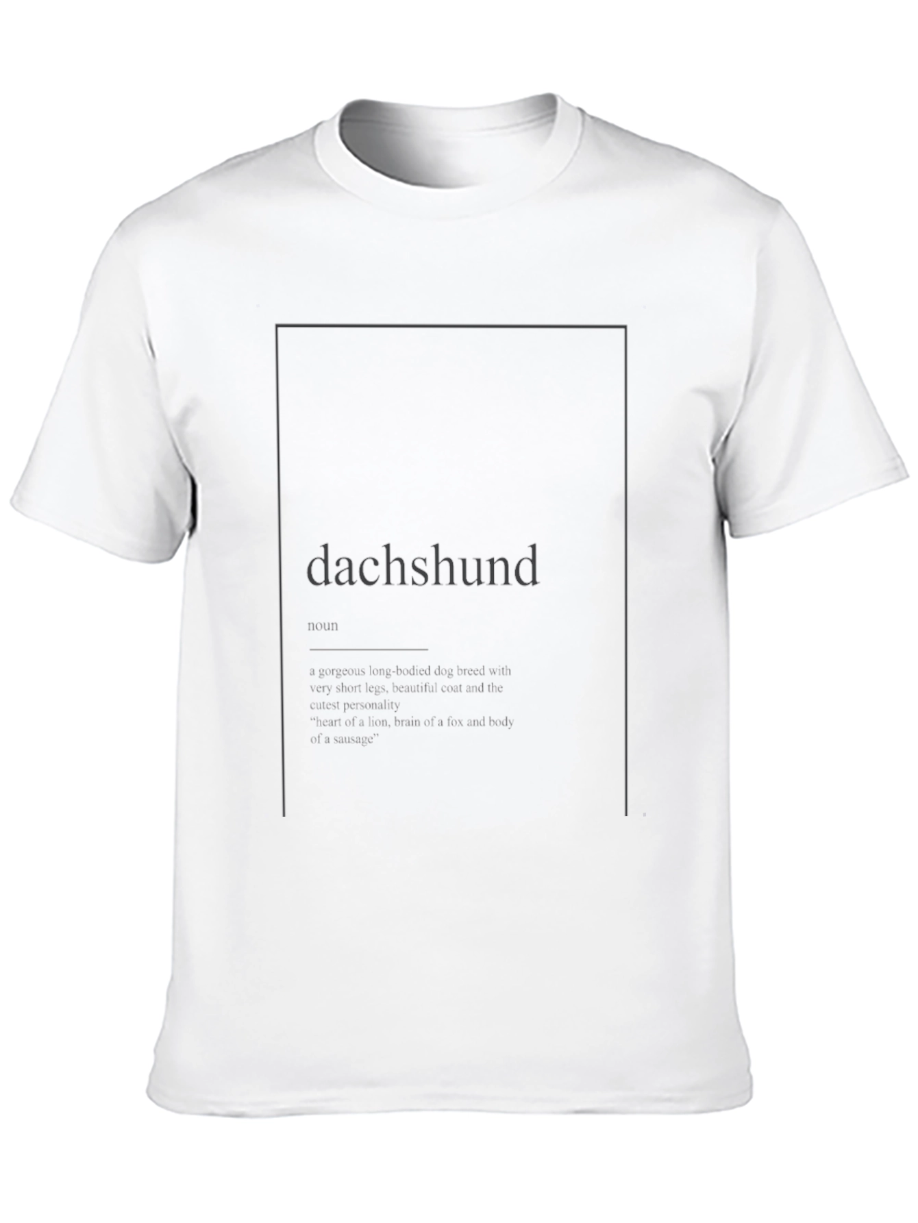 Dachshund Definition Black Graphic Tee