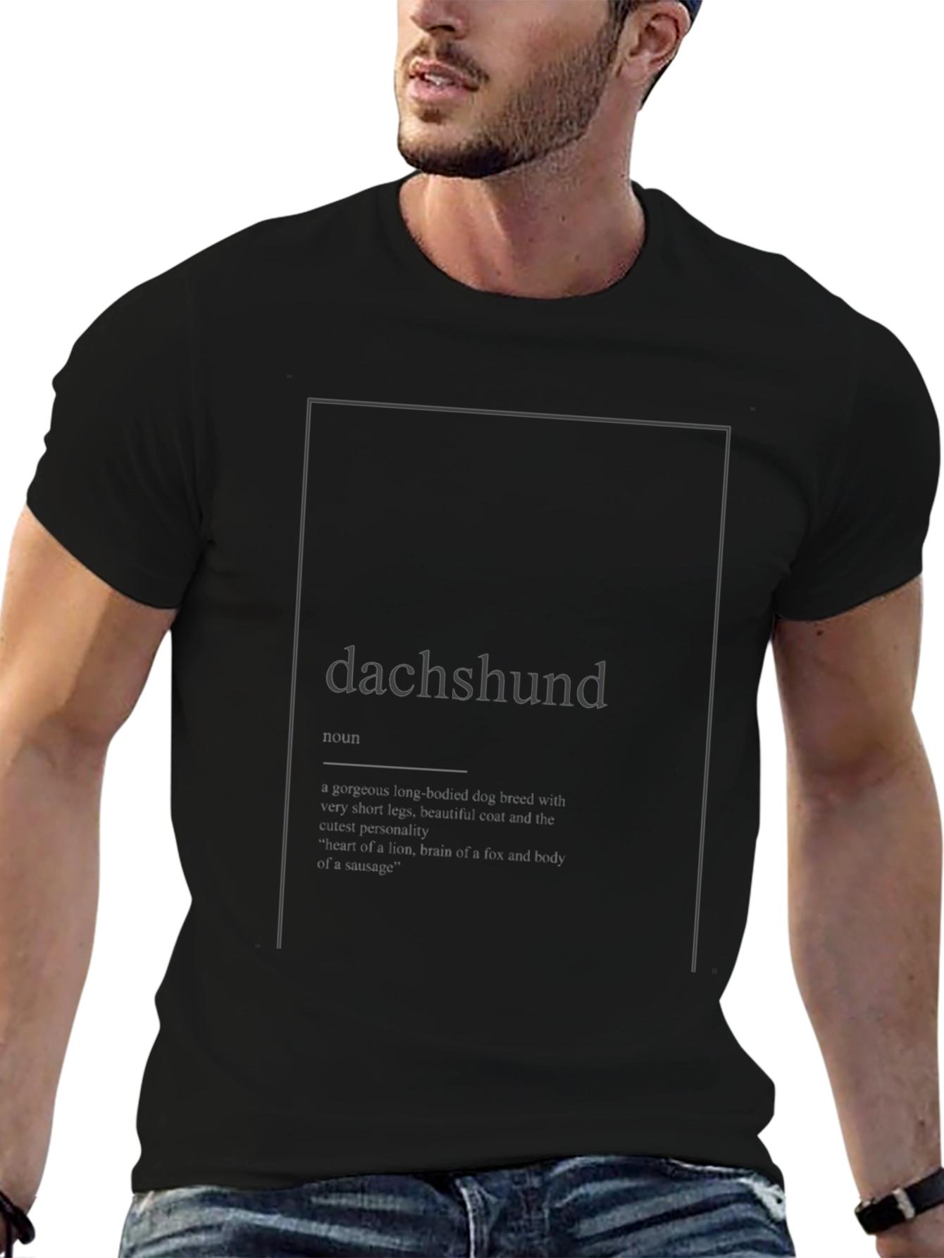 Dachshund Definition Black Graphic Tee