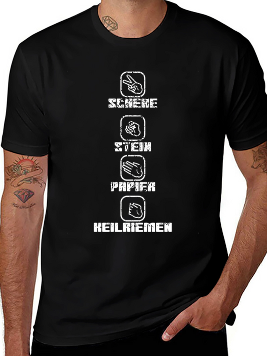 Scher Stein Papier Keilriemen Graphic T-Shirt