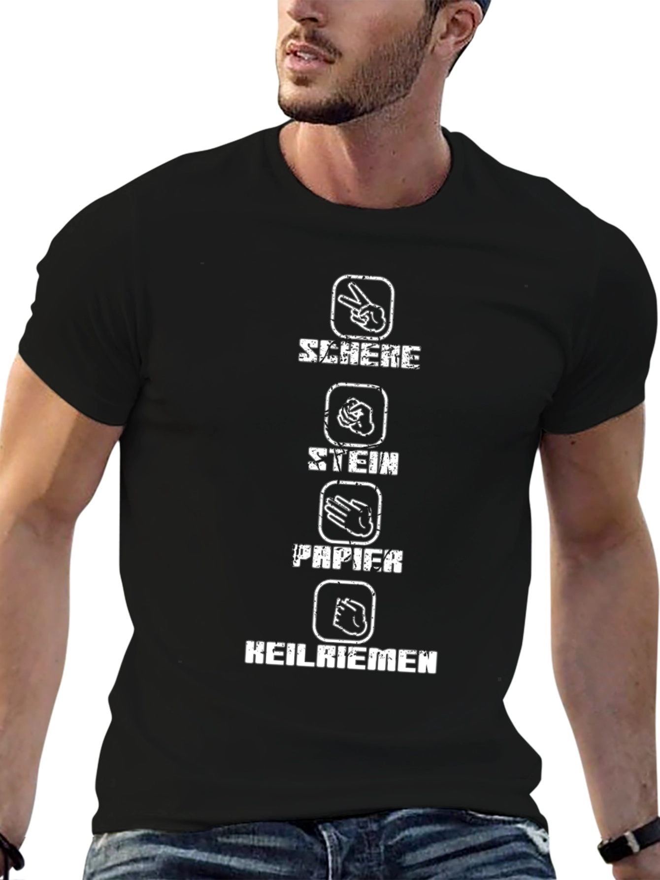 Scher Stein Papier Keilriemen Graphic T-Shirt