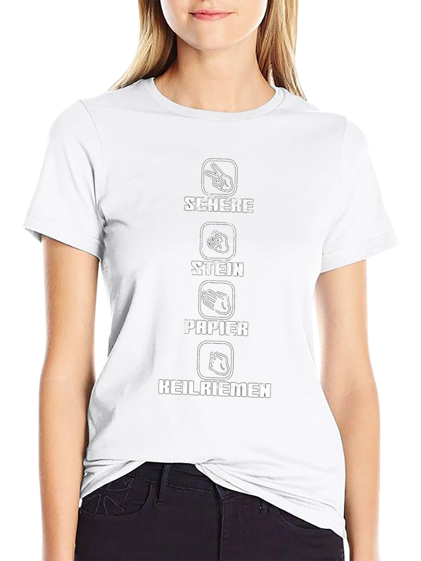Scher Stein Papier Keilriemen Graphic T-Shirt