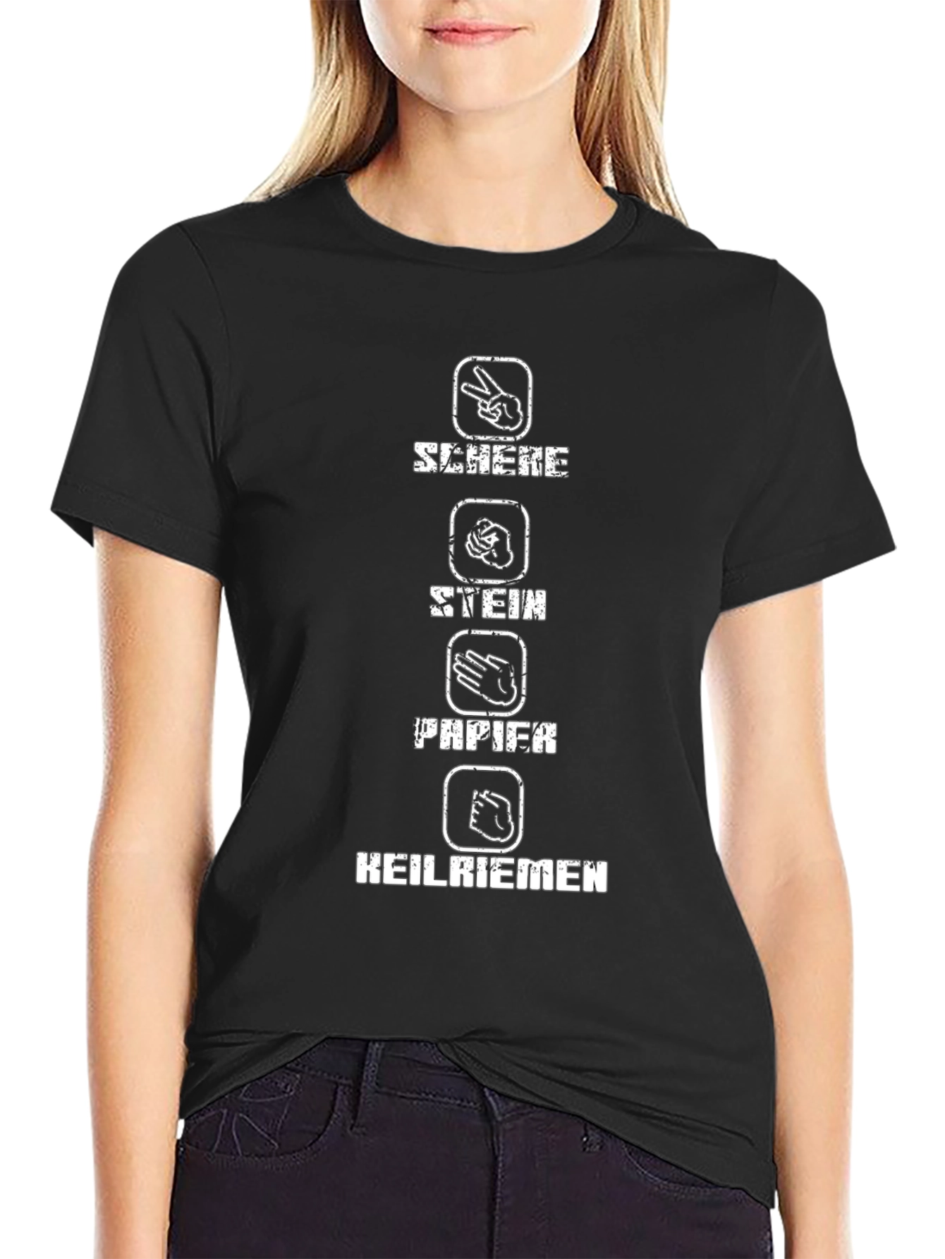 Scher Stein Papier Keilriemen Graphic T-Shirt