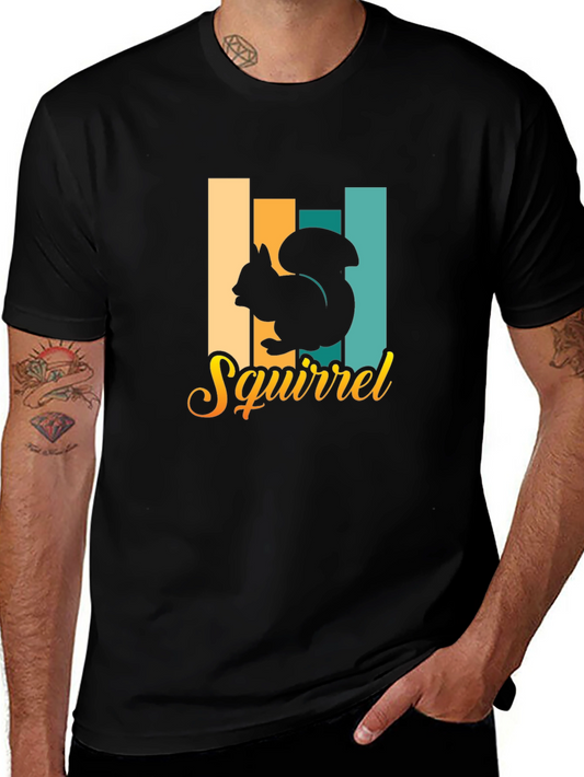 Retro Squirrel Graphic Tee - Vintage Style T-Shirt
