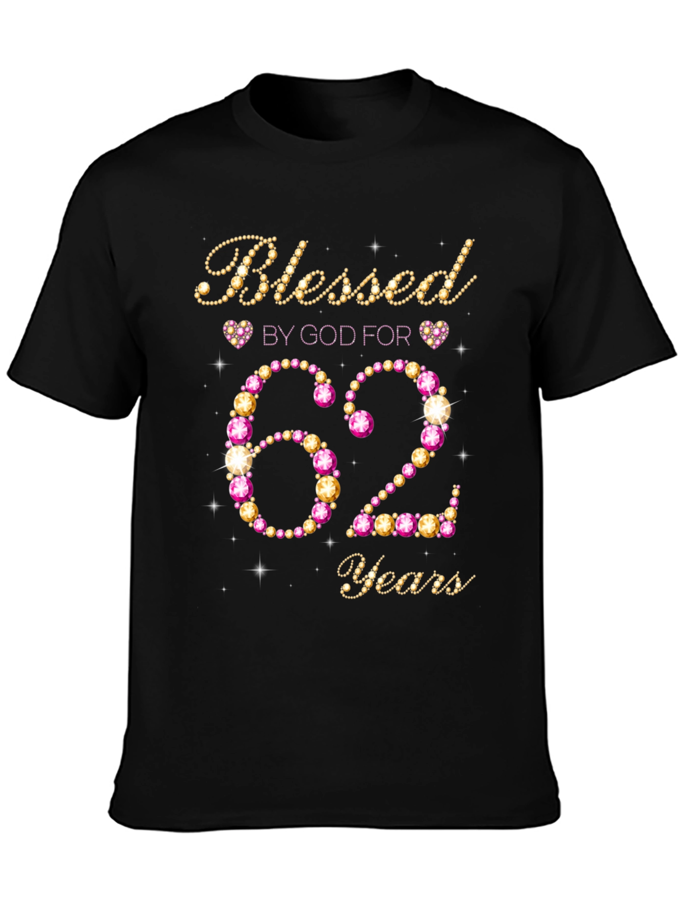 Blessed By God 62 Years Birthday T-Shirt