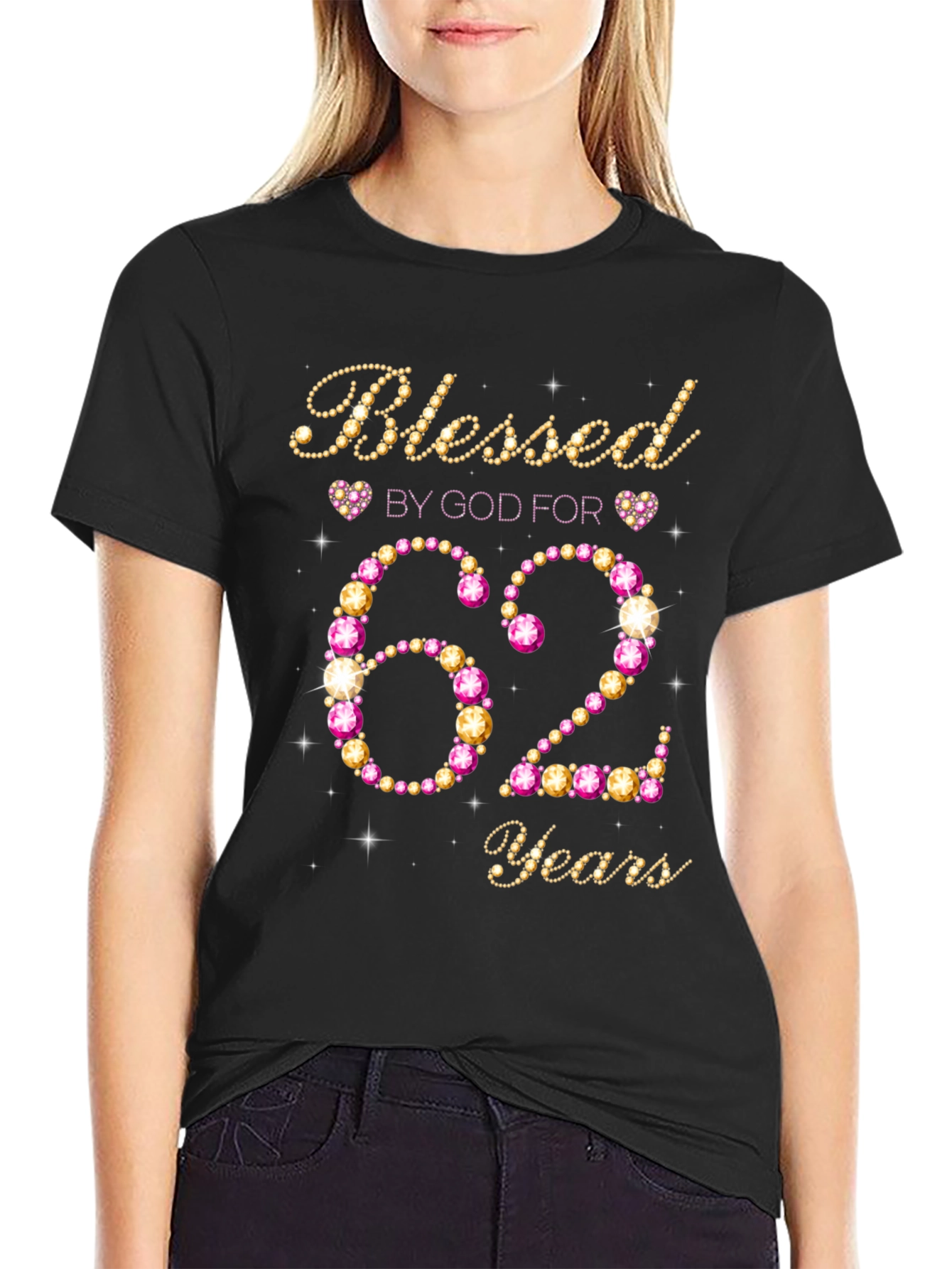 Blessed By God 62 Years Birthday T-Shirt