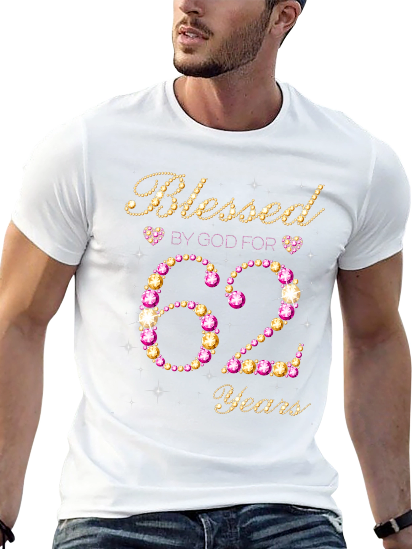 Blessed By God 62 Years Birthday T-Shirt