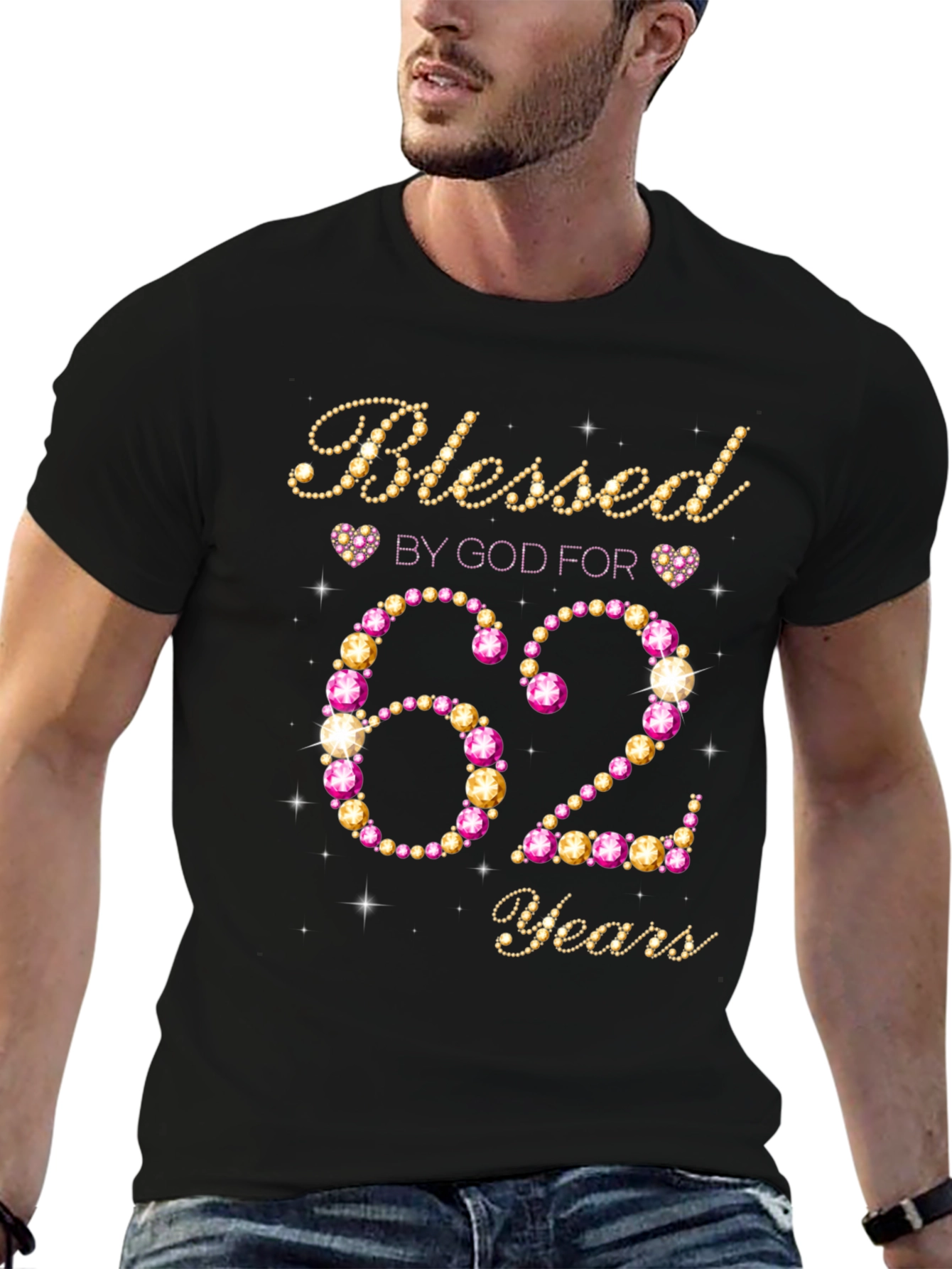 Blessed By God 62 Years Birthday T-Shirt