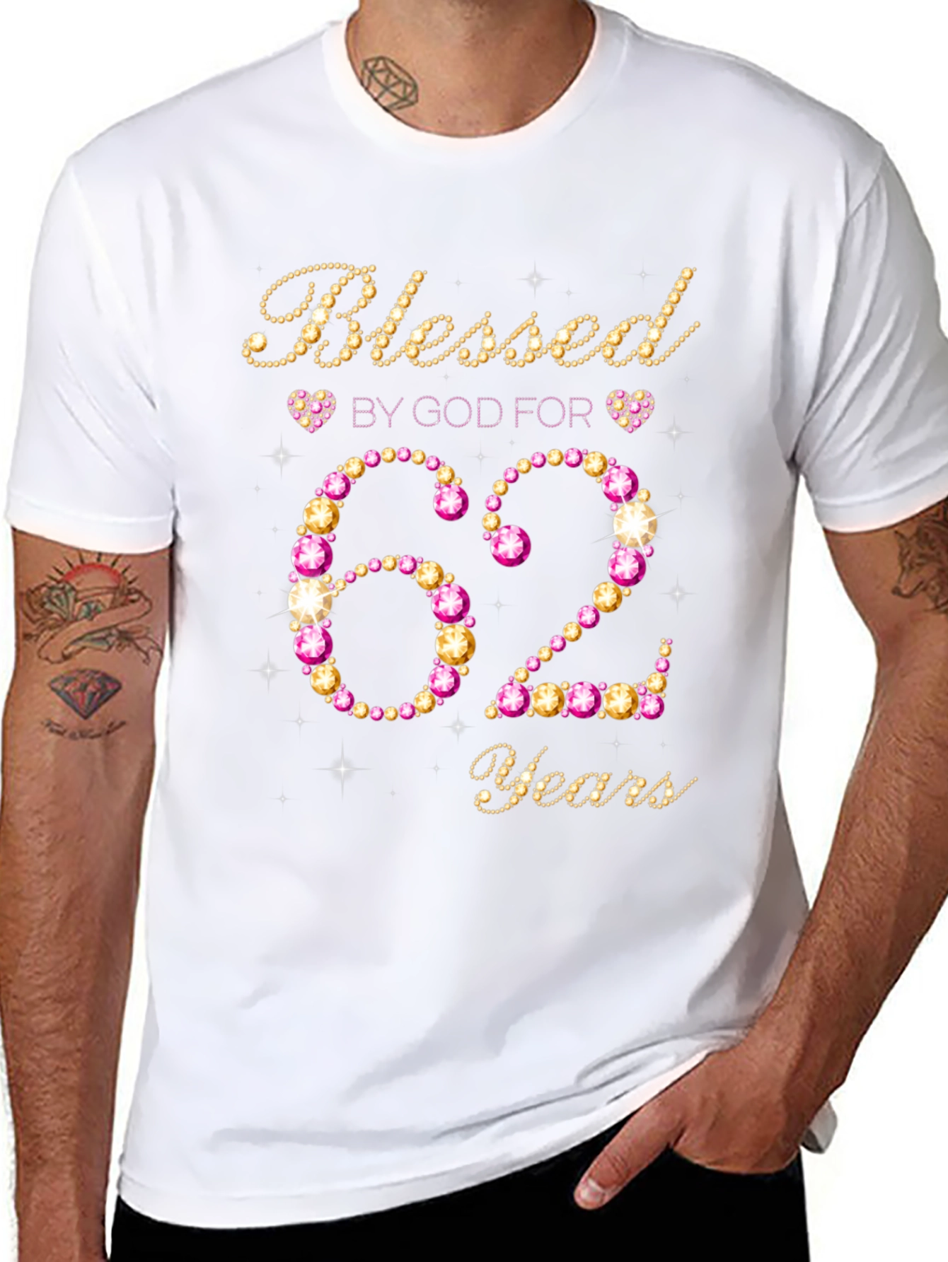 Blessed By God 62 Years Birthday T-Shirt
