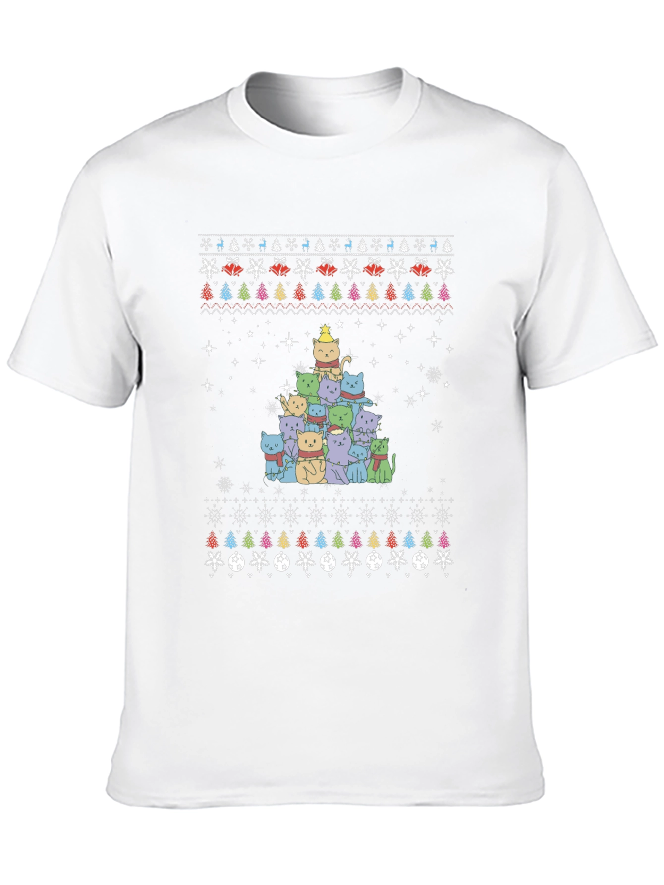 Festive Cat Christmas Tree T-Shirt