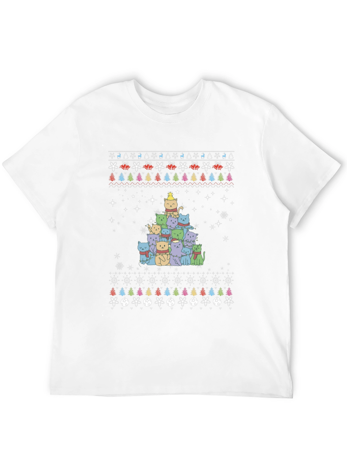 Festive Cat Christmas Tree T-Shirt