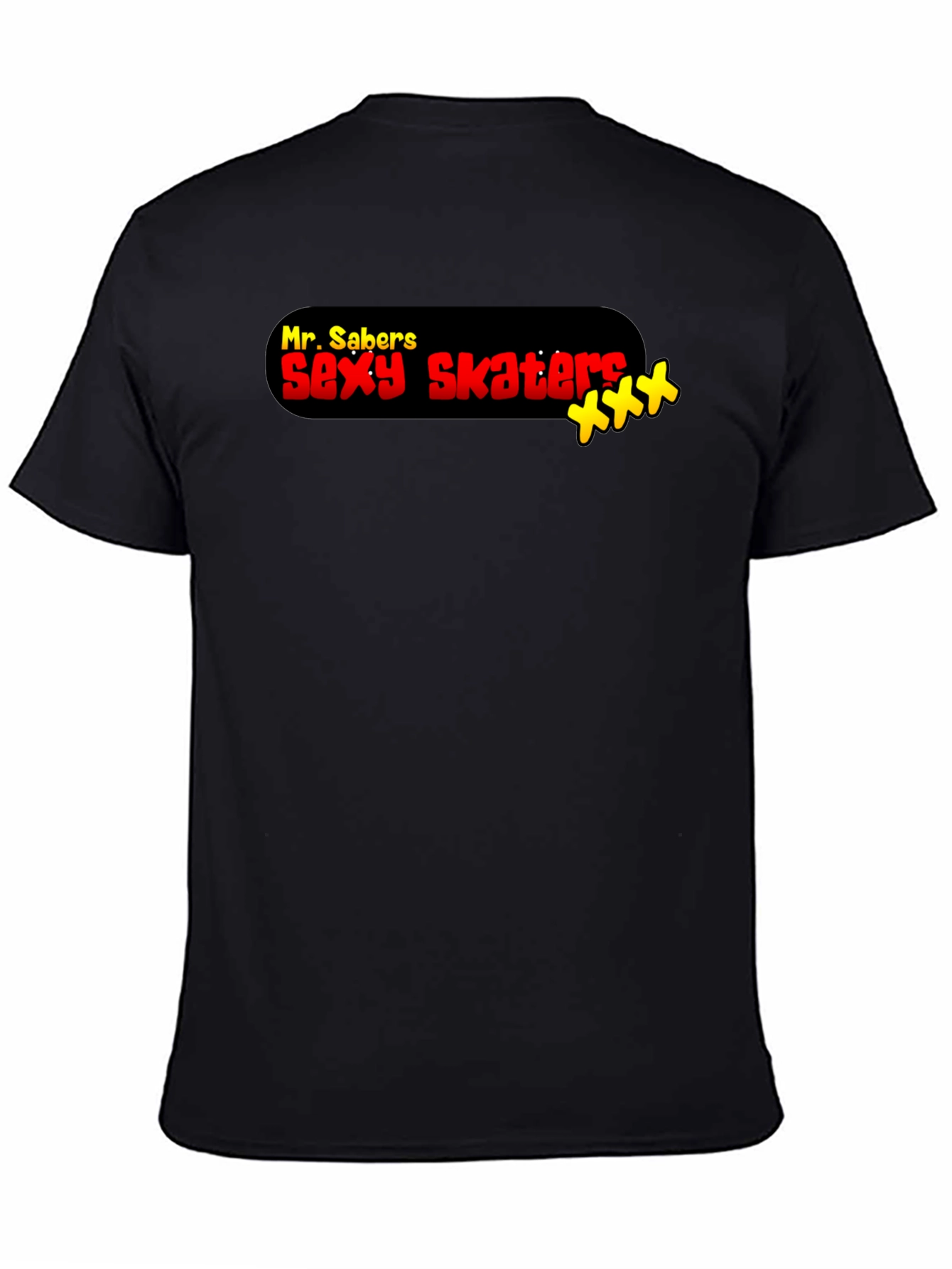 Mr. Sabers Sexy Skaters Black T-Shirt