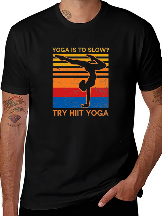 Yoga HIIT T-Shirt - Black Graphic Tee