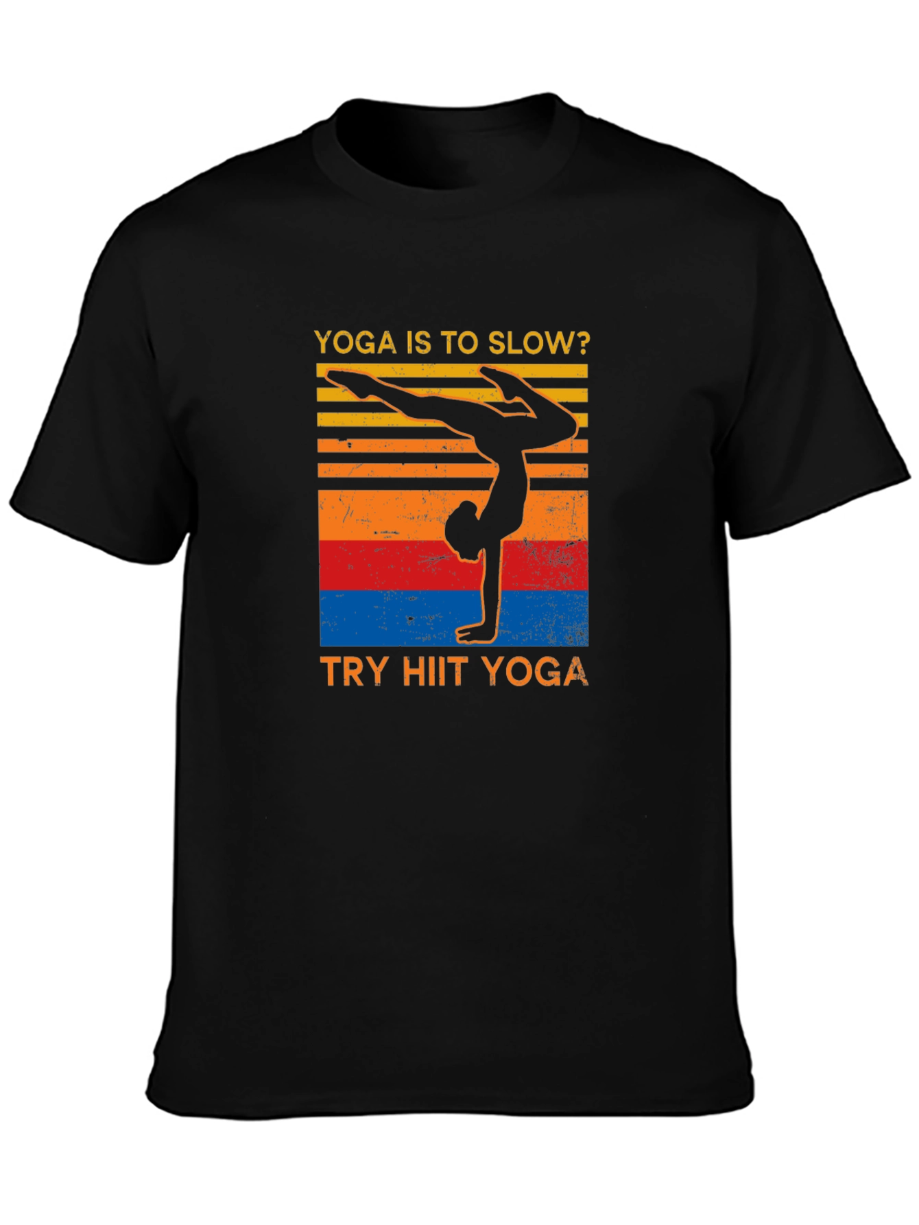 Yoga HIIT T-Shirt - Black Graphic Tee