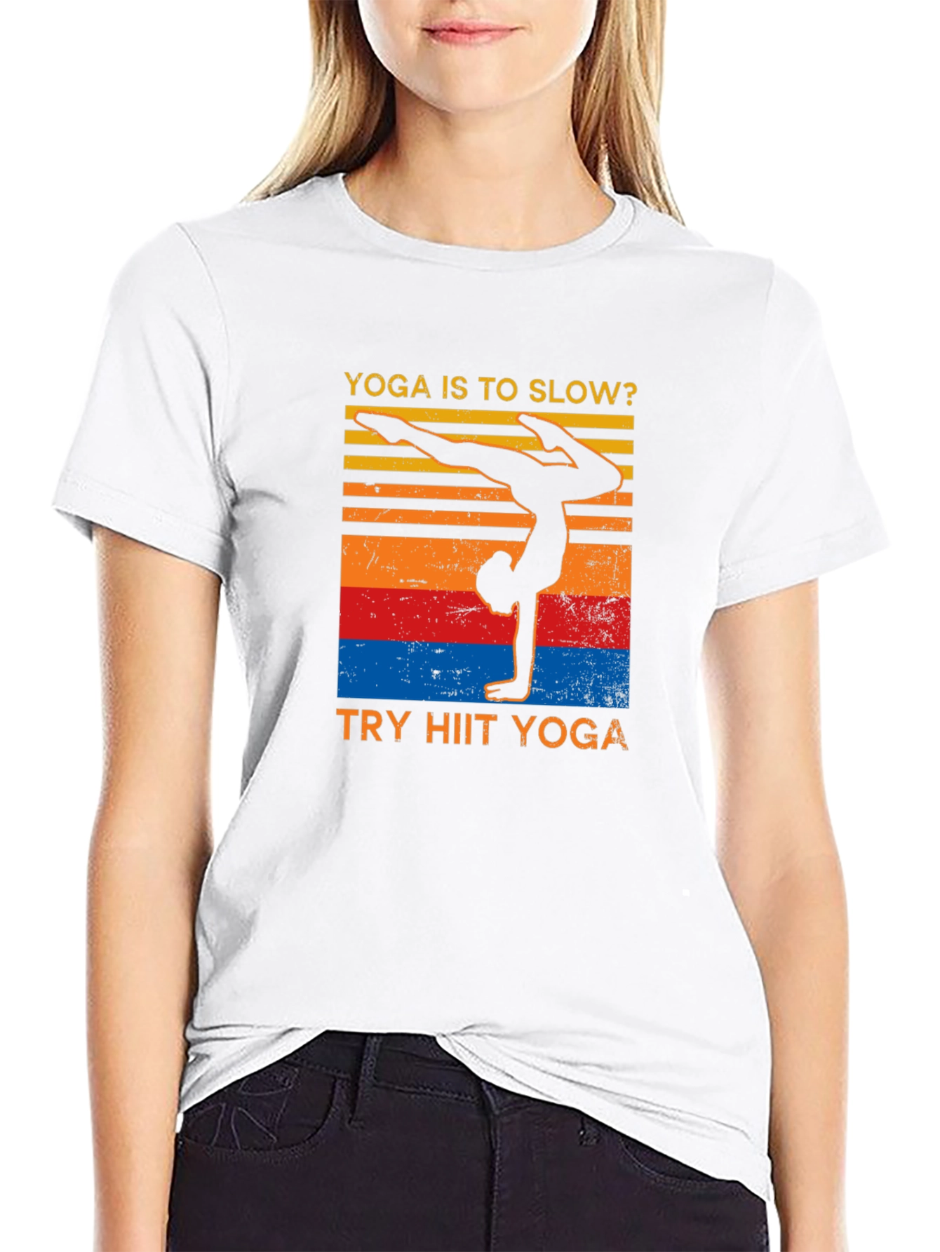 Yoga HIIT T-Shirt - Black Graphic Tee