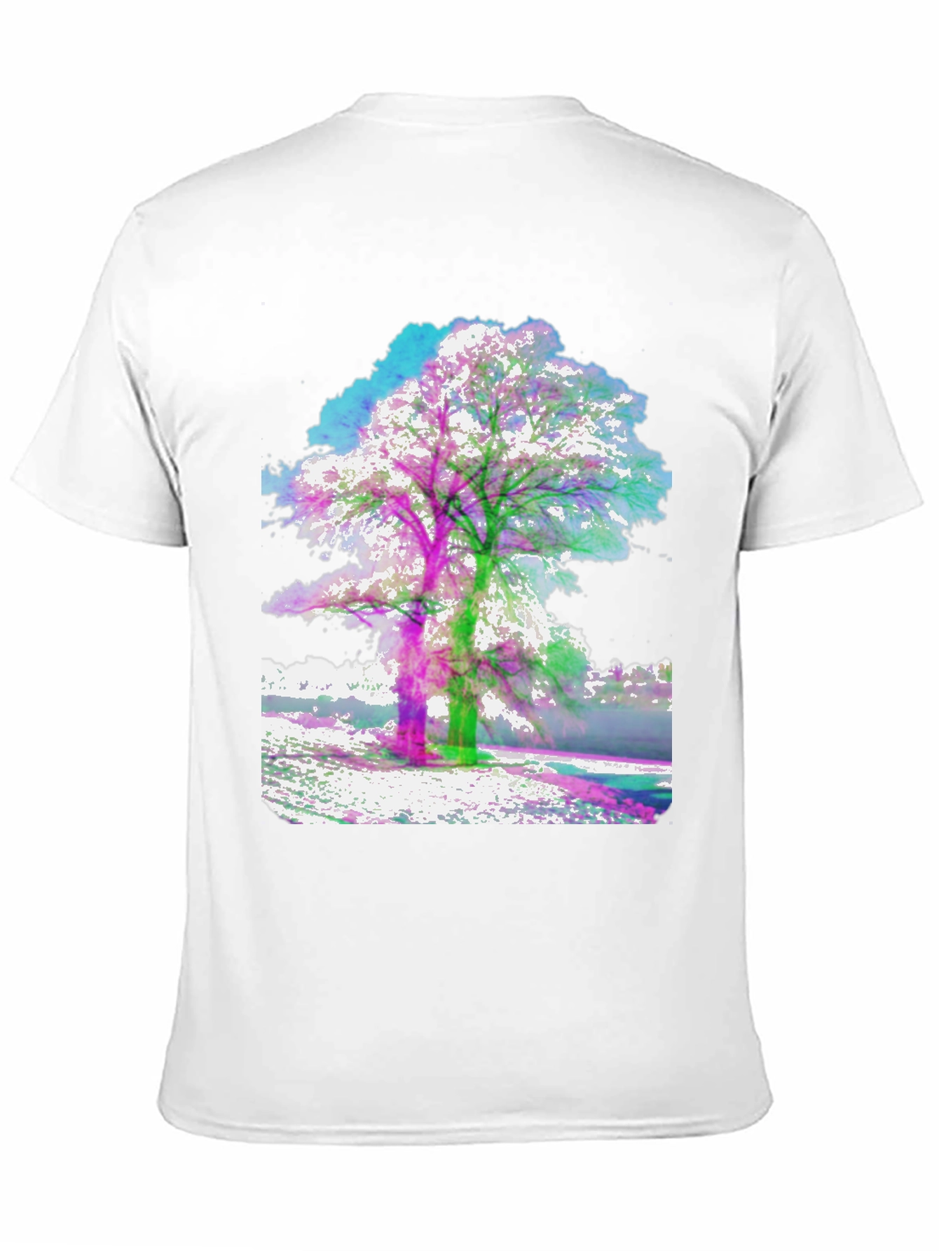 Abstract Tree Graphic Tee - Mens Black T-Shirt