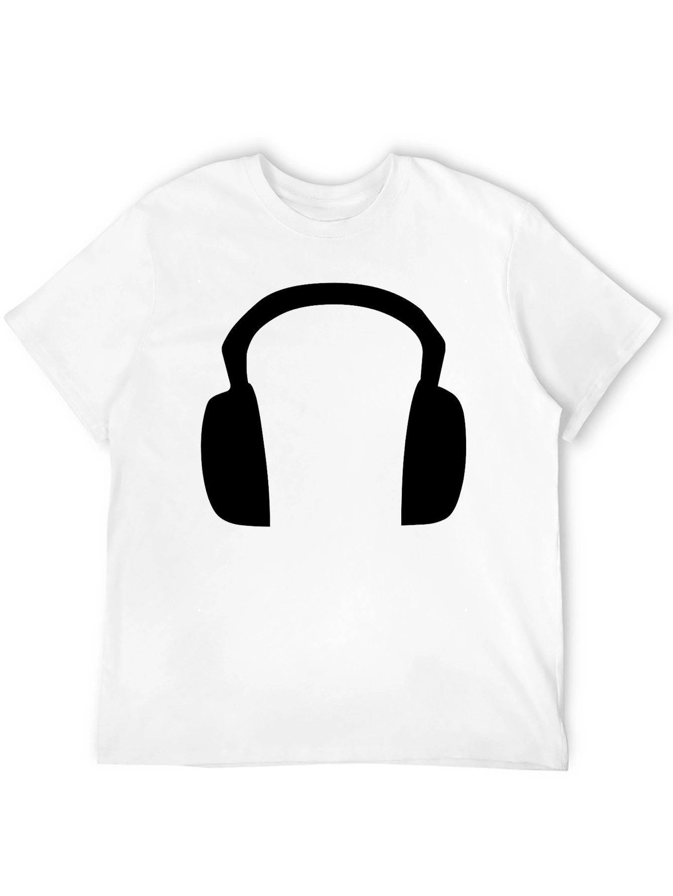Black Headphone Graphic Tee - Stylish & Comfortable
