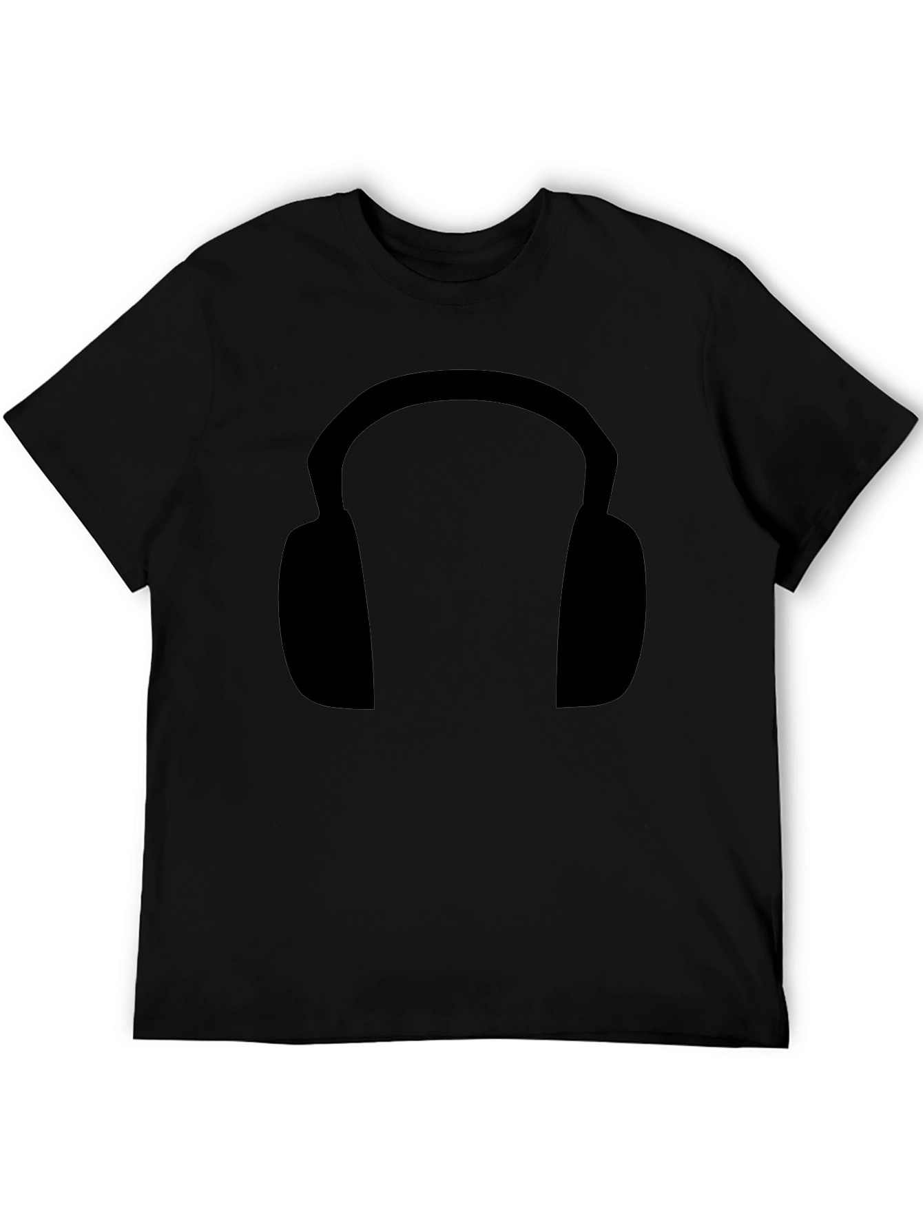 Black Headphone Graphic Tee - Stylish & Comfortable