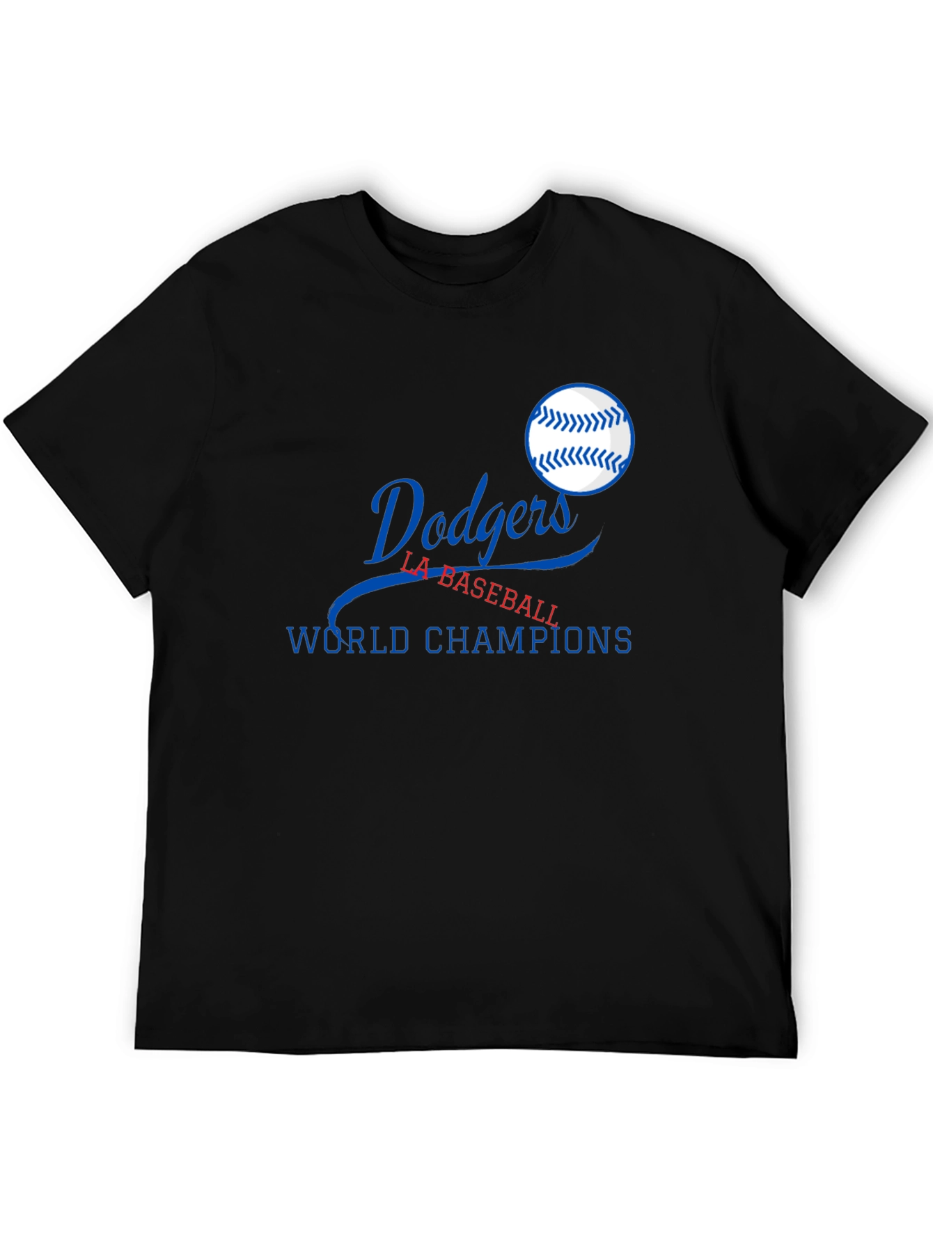 Dodgers Baseball World Champions Black T-Shirt