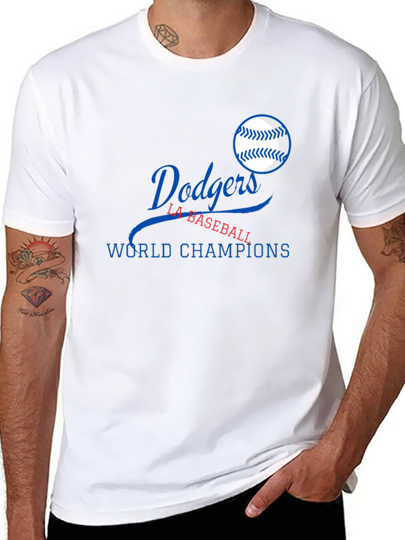 Dodgers Baseball World Champions Black T-Shirt