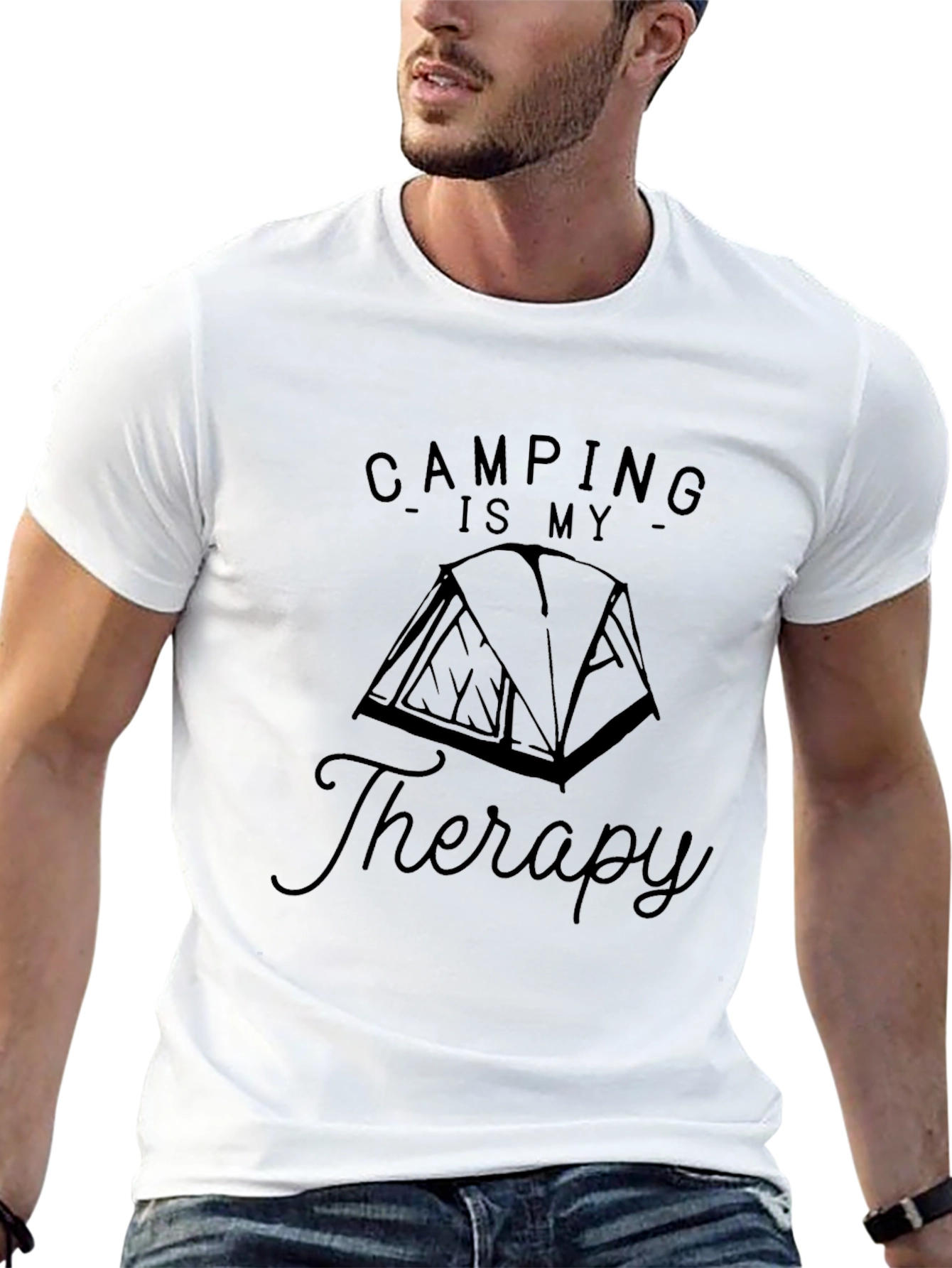 Camping is My Therapy T-Shirt - Relax Outdoors!
