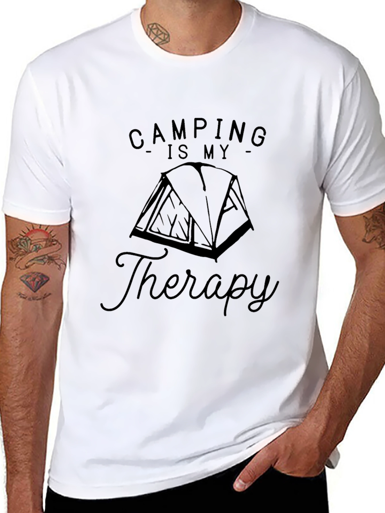 Camping is My Therapy T-Shirt - Relax Outdoors!