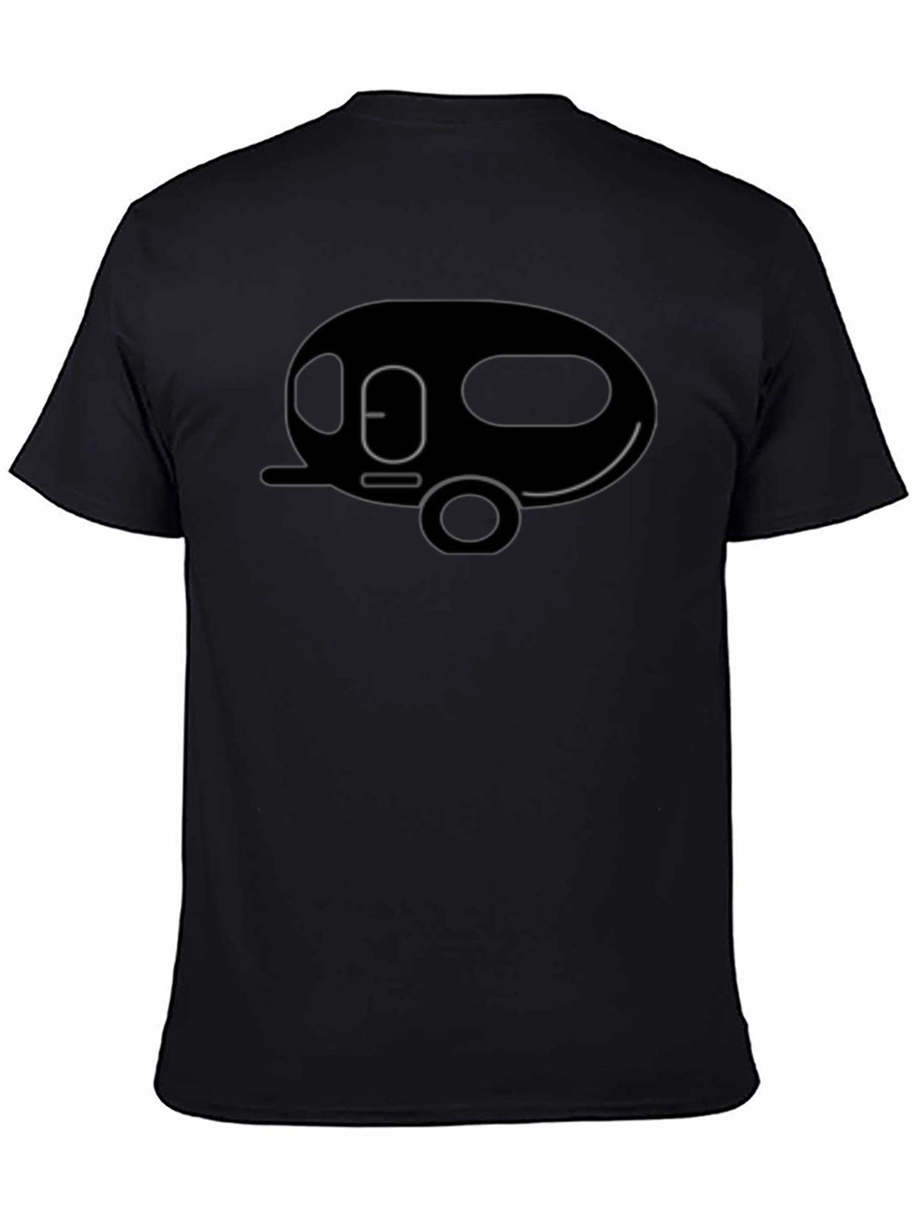 Cool Camper Graphic Tee - Black Cotton T-Shirt