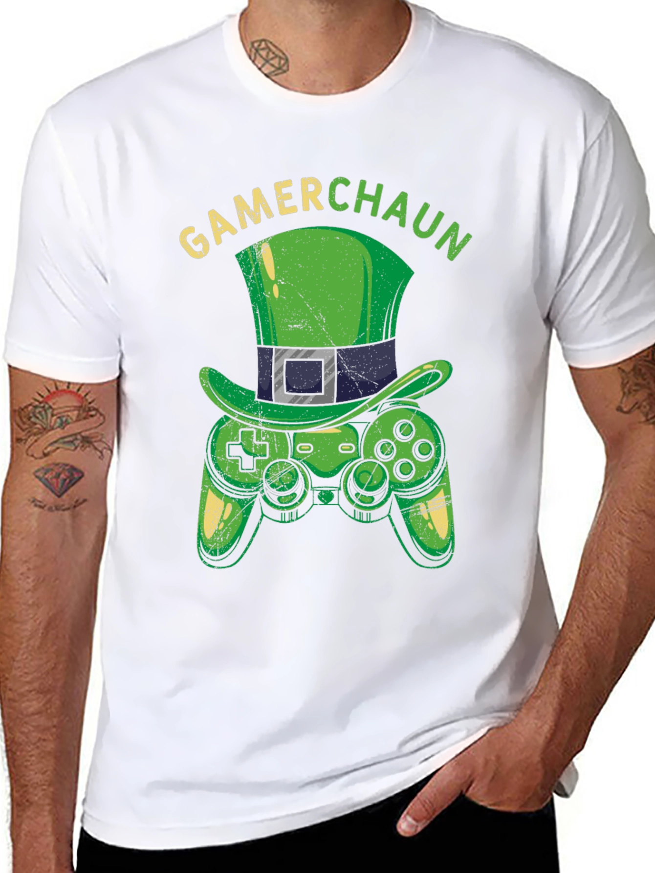 Gamer Leprechaun T-Shirt - St. Patricks Day Gaming