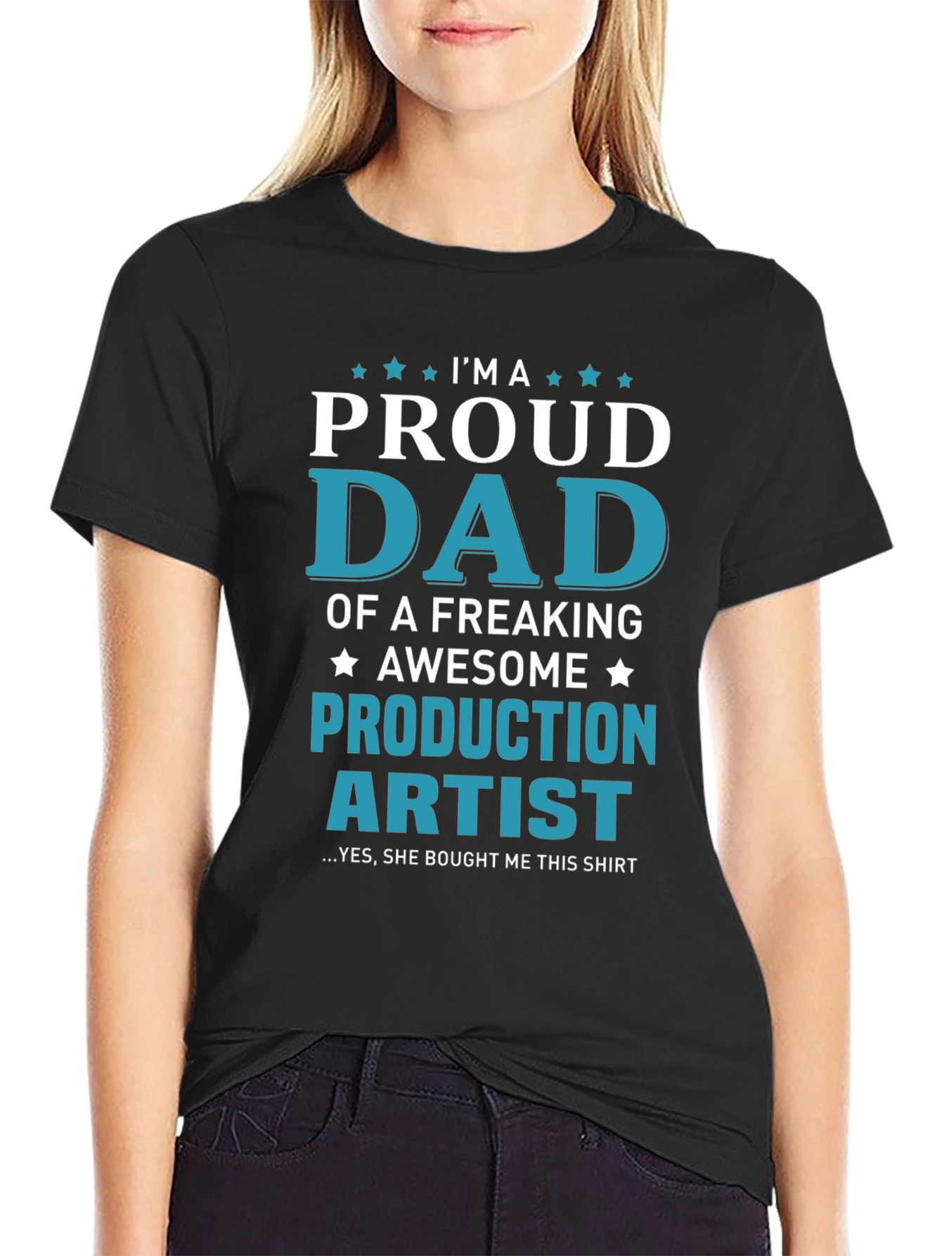 Proud Dad Production Artist Graphic T-Shirt