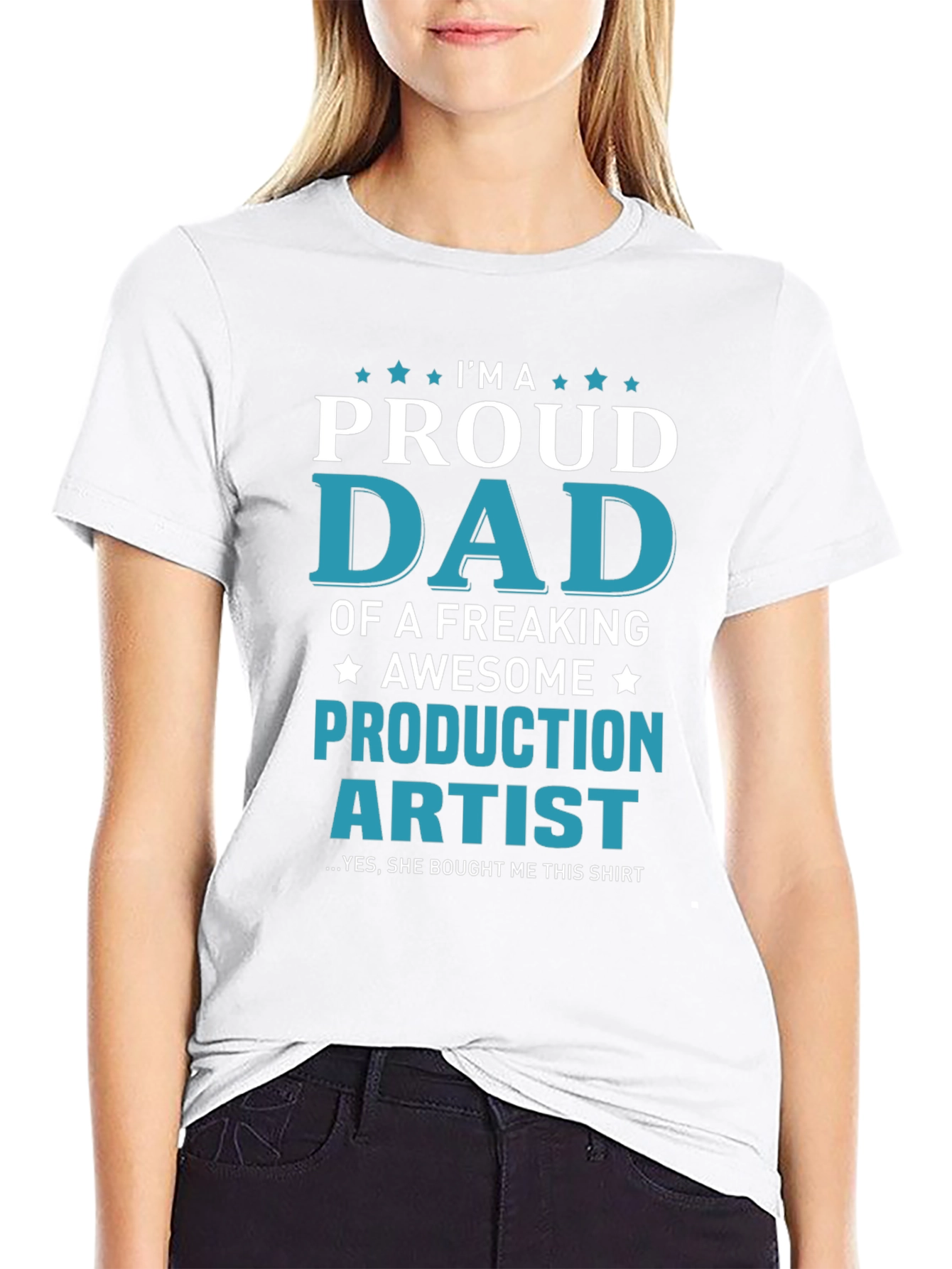 Proud Dad Production Artist Graphic T-Shirt
