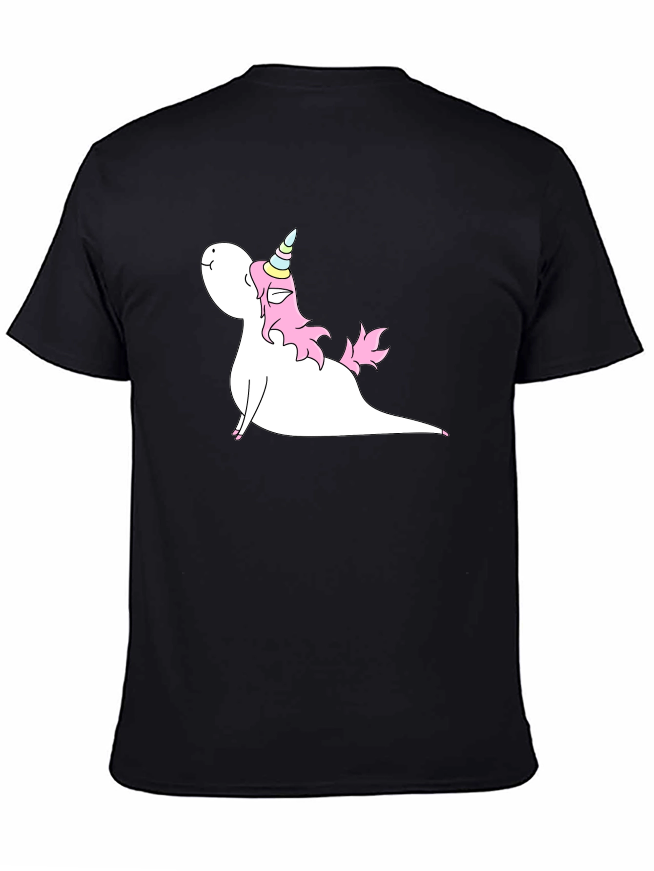 Unicorn Yoga Pose Black T-Shirt