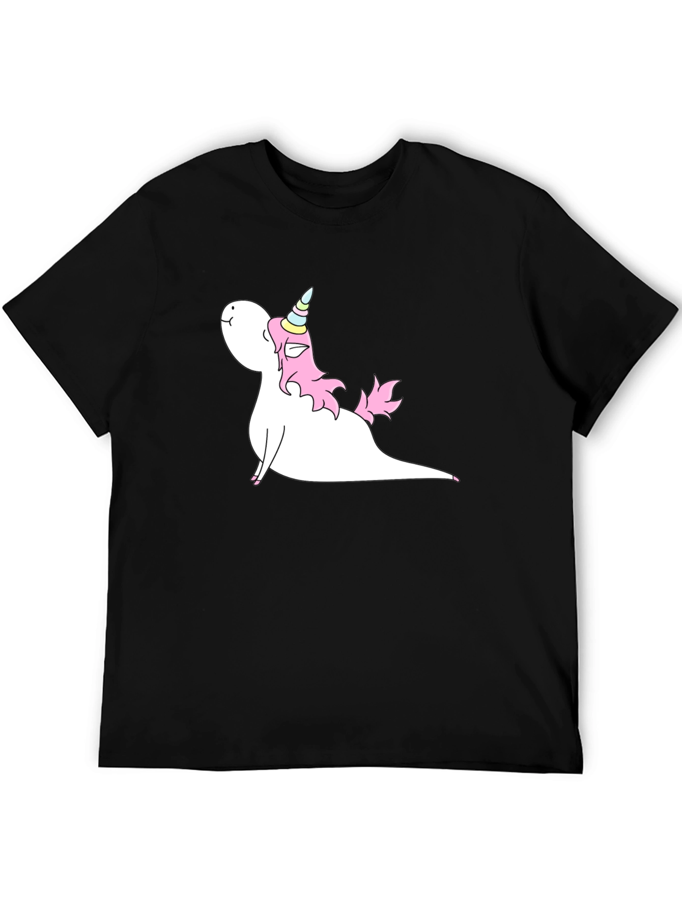Unicorn Yoga Pose Black T-Shirt