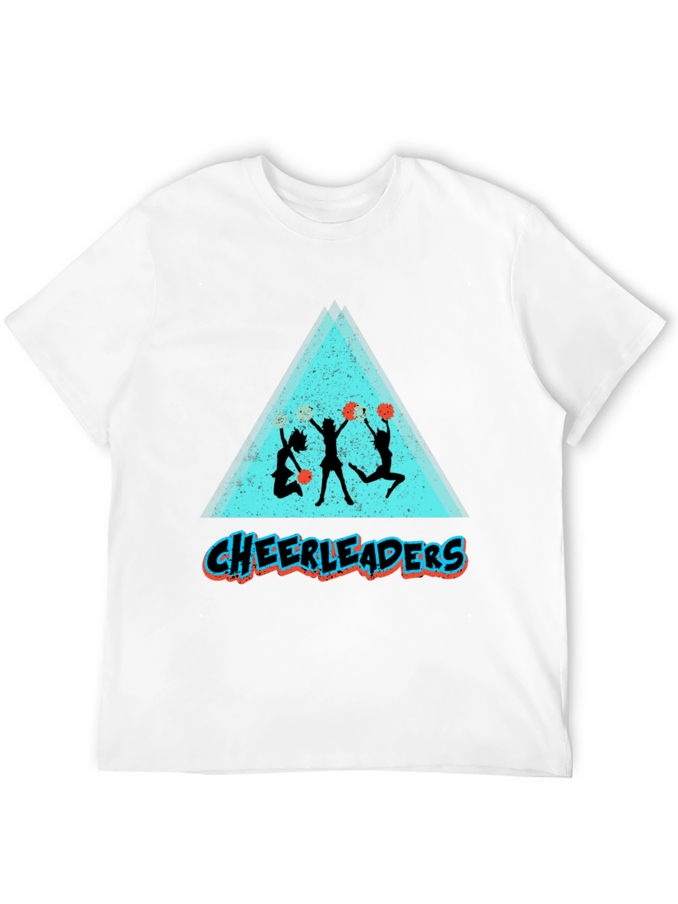 Cheerleader Graphic Tee - Black Cotton Shirt