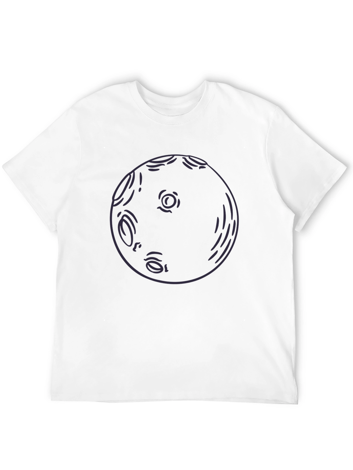 Abstract Moon Graphic T-Shirt - Soft Cotton Tee
