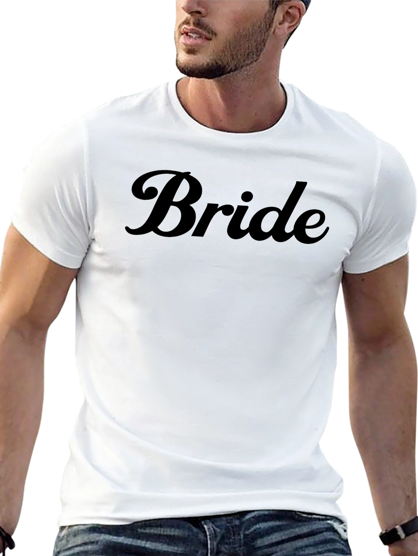 Bride Script T-Shirt - Black Wedding Tee