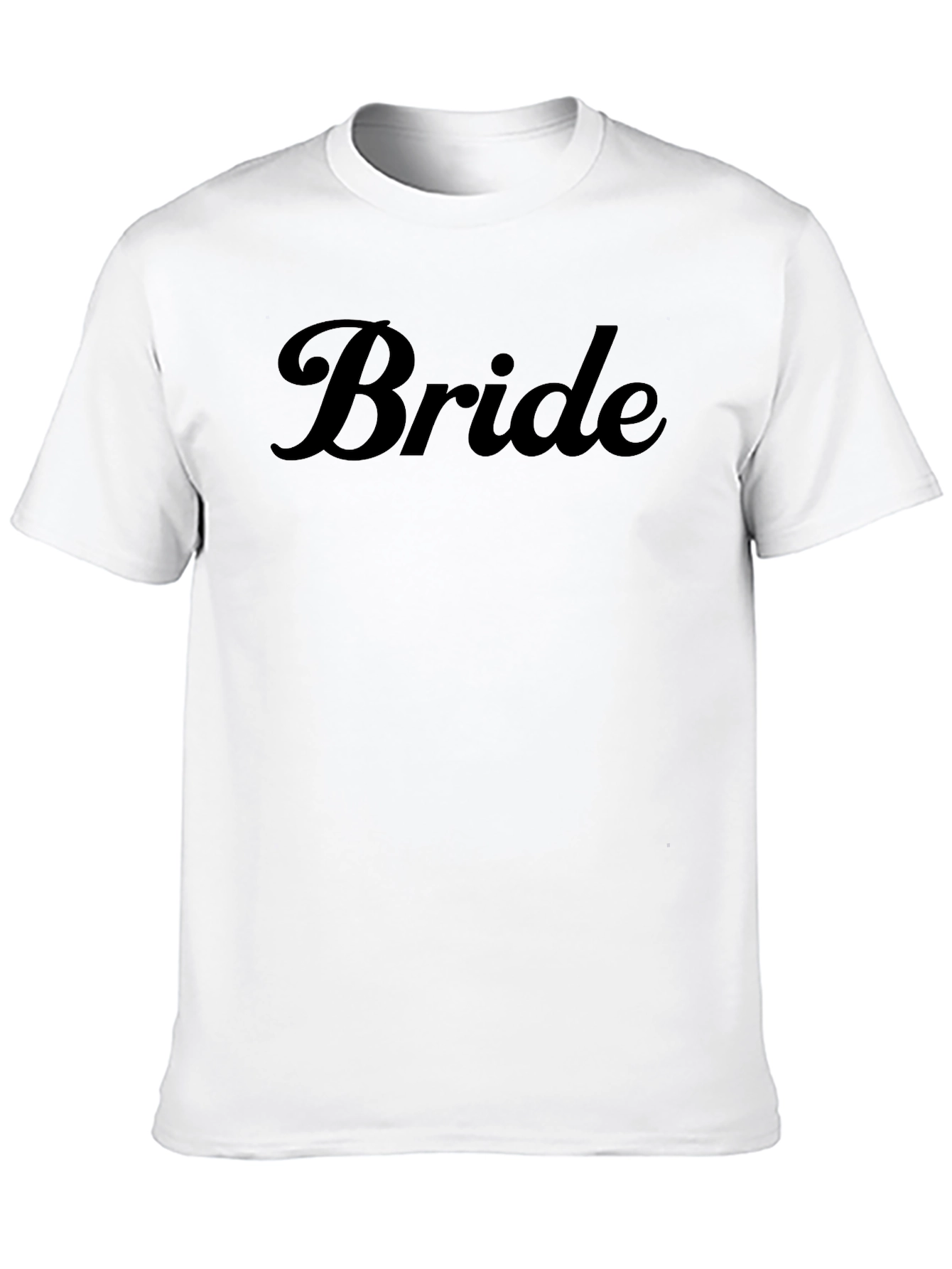 Bride Script T-Shirt - Black Wedding Tee