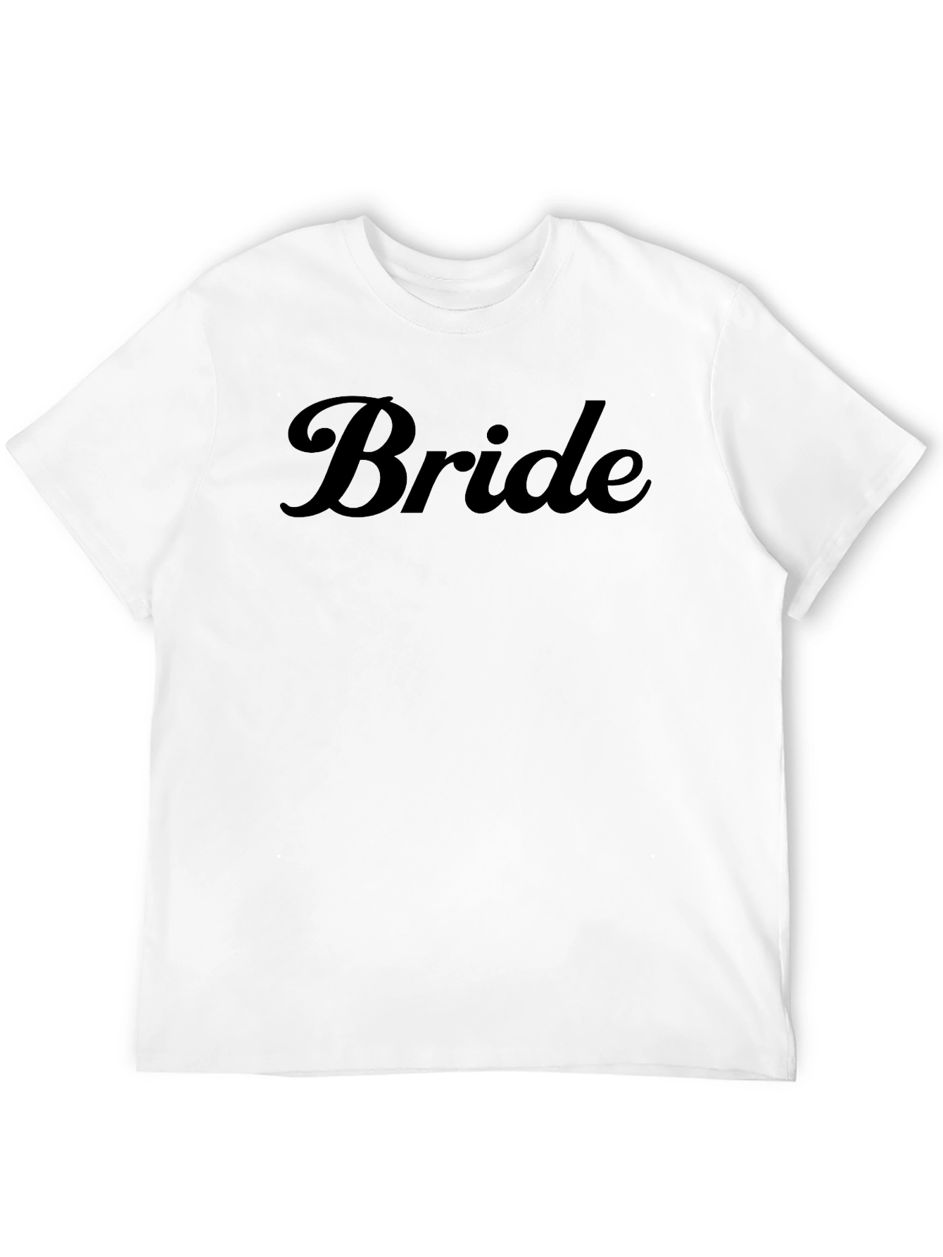 Bride Script T-Shirt - Black Wedding Tee