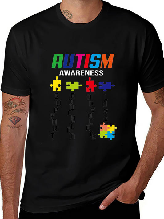 Autism Awareness T-Shirt - Support Educate Love