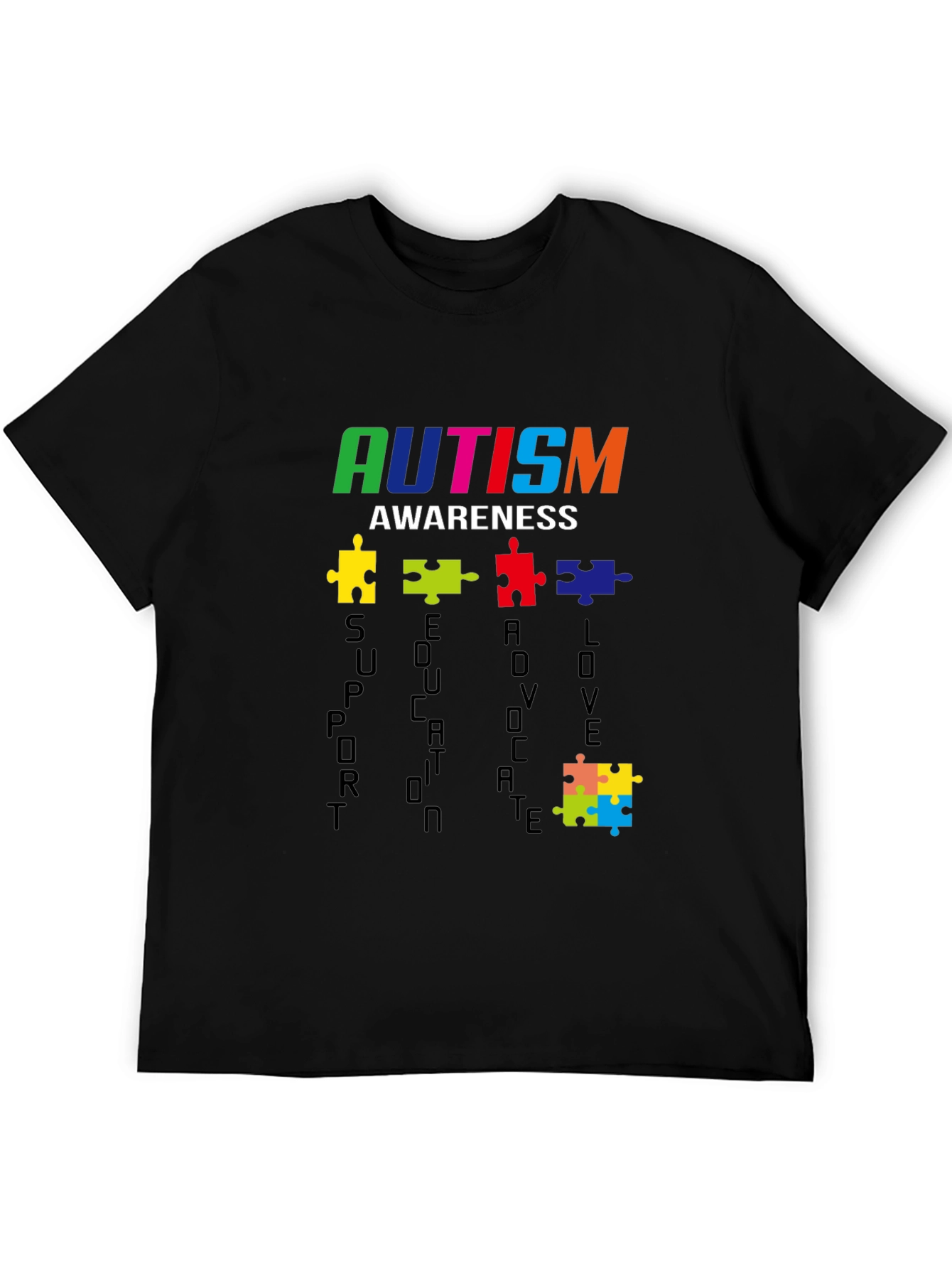 Autism Awareness T-Shirt - Support Educate Love