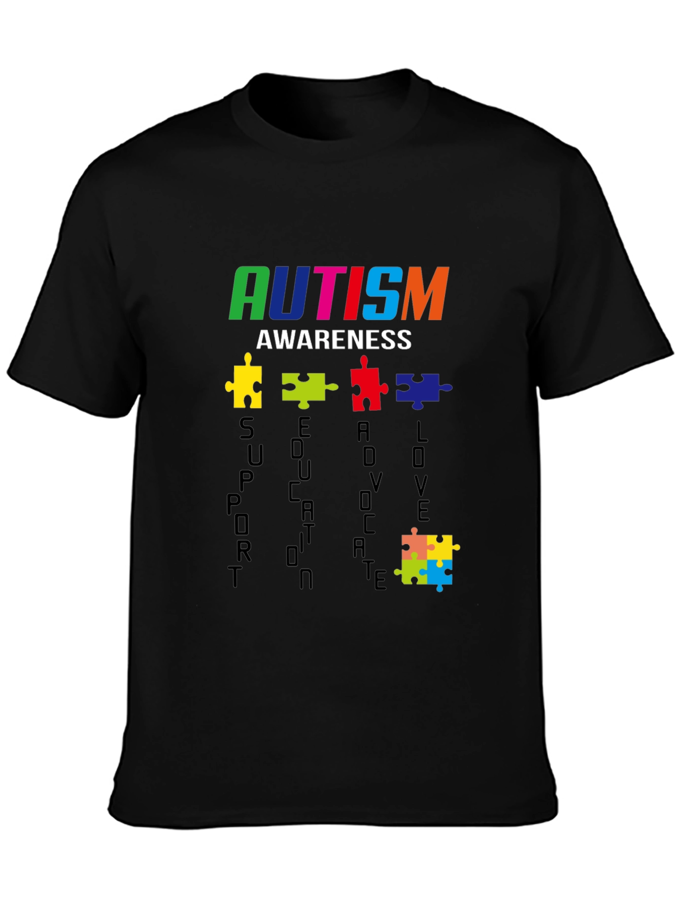 Autism Awareness T-Shirt - Support Educate Love