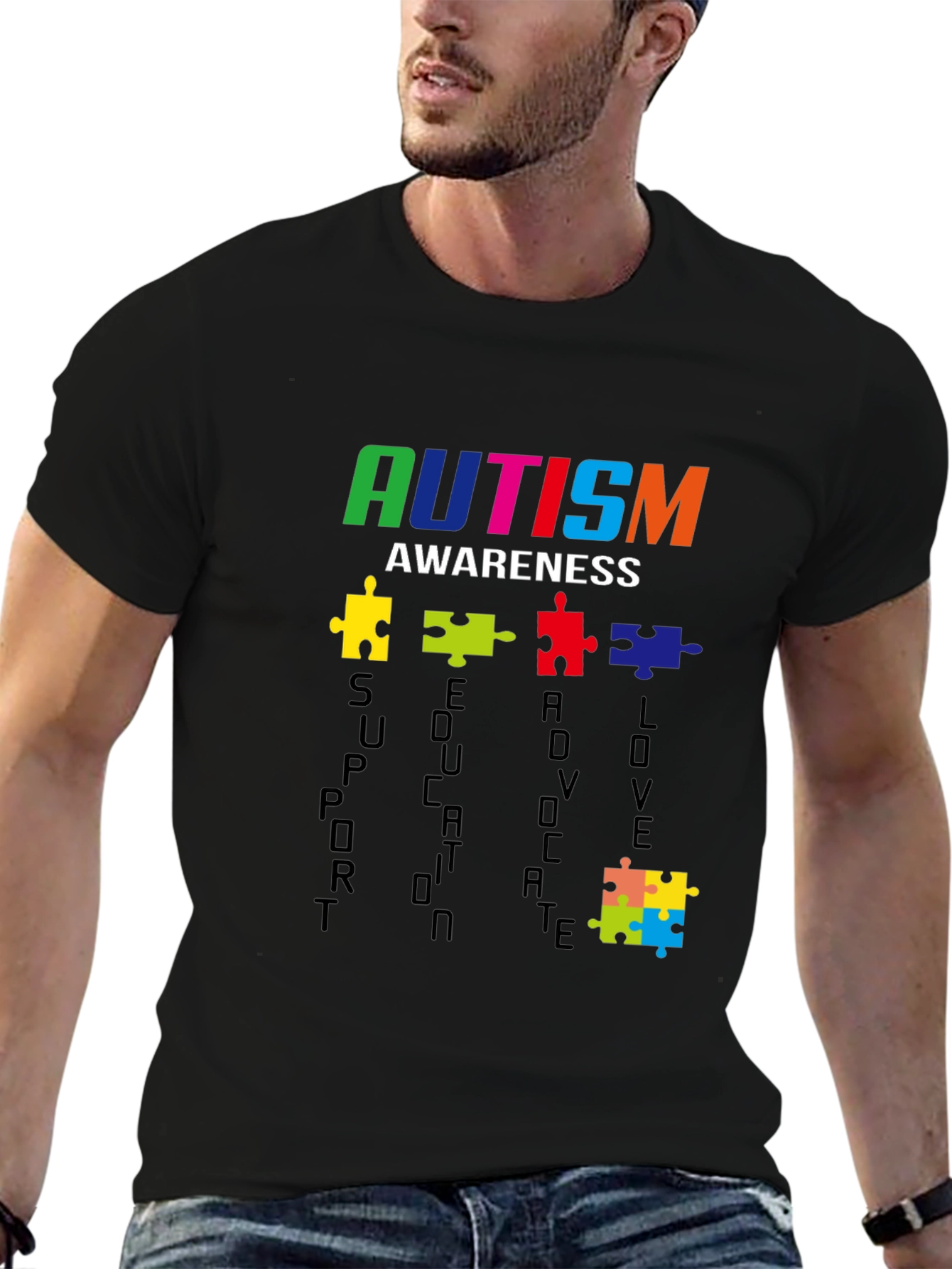Autism Awareness T-Shirt - Support Educate Love