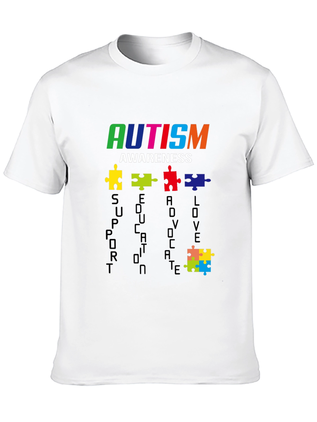 Autism Awareness T-Shirt - Support Educate Love