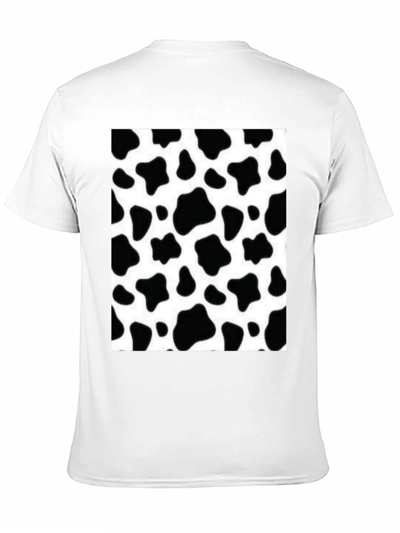 Cow Print Graphic Tee - Black Short Sleeve