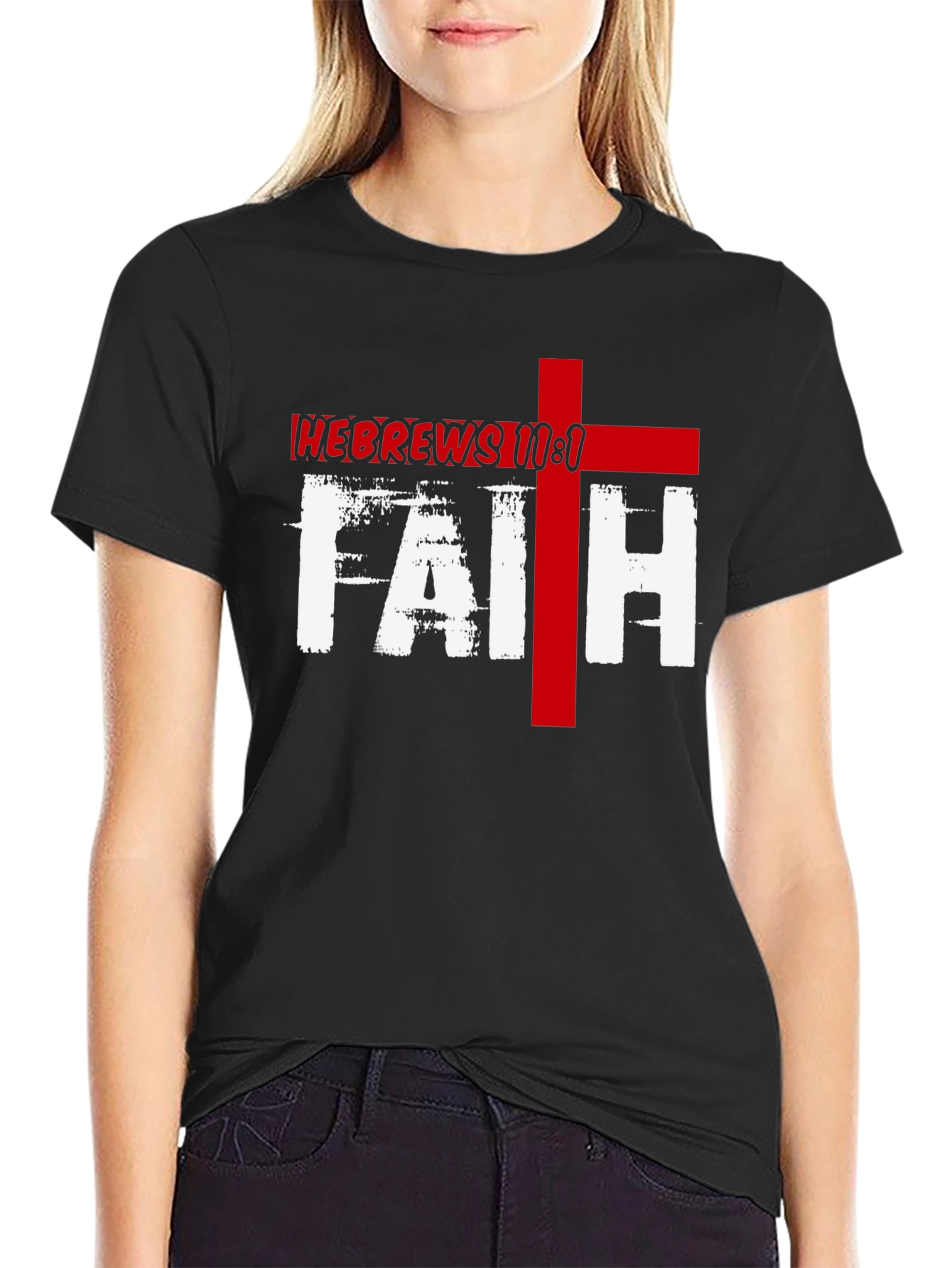 Faith Hebrews 11:1 Graphic Tee - Black Christian T-Shirt