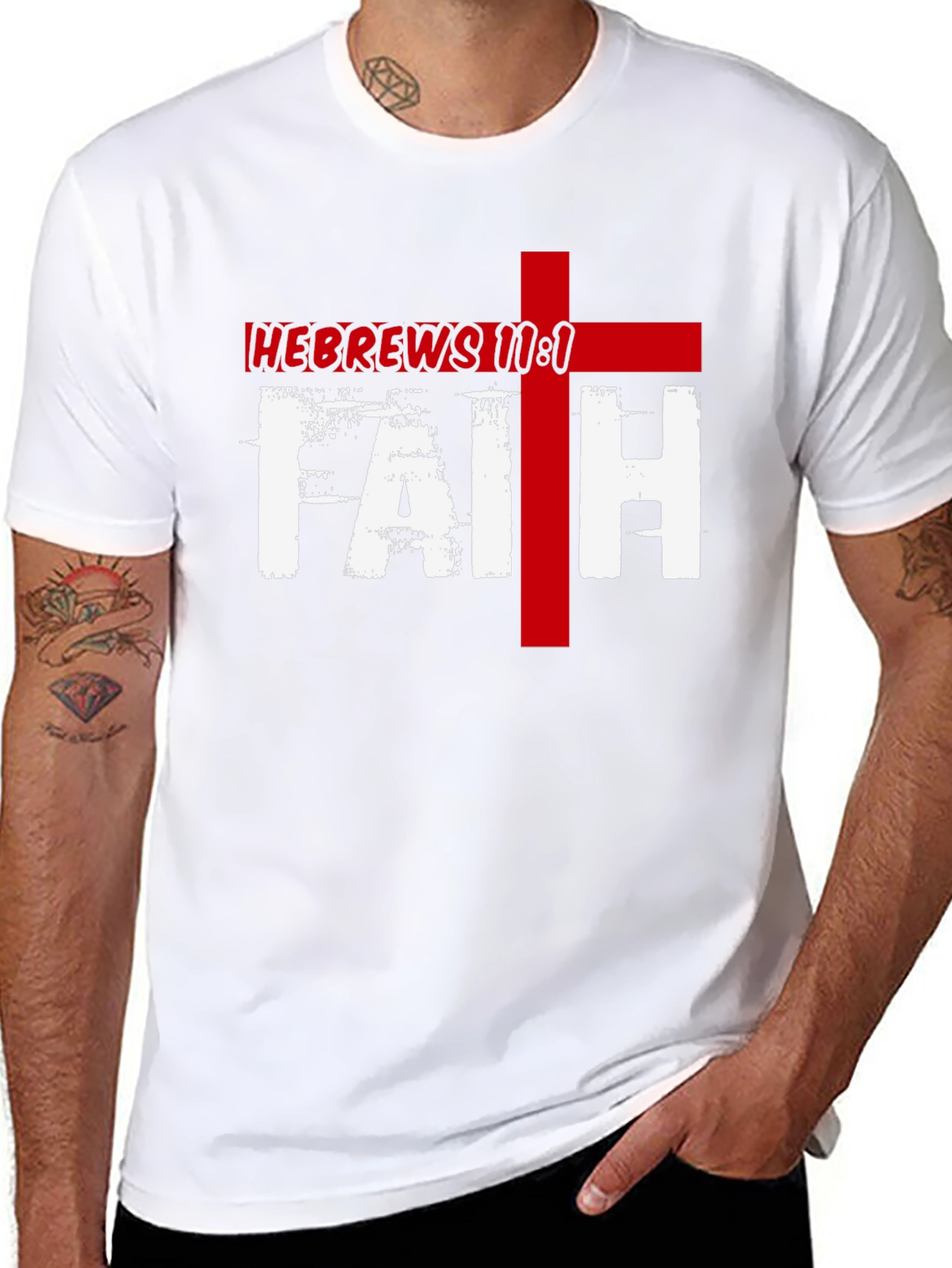 Faith Hebrews 11:1 Graphic Tee - Black Christian T-Shirt