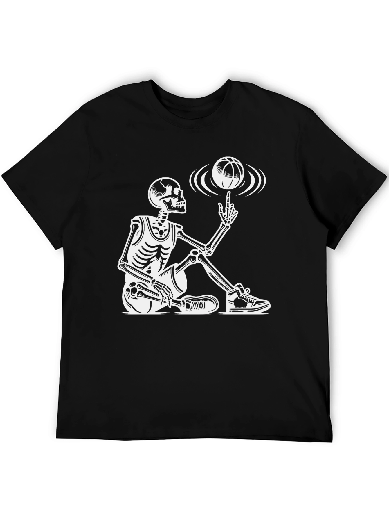 Skeleton Basketball T-Shirt - Funny Graphic Tee