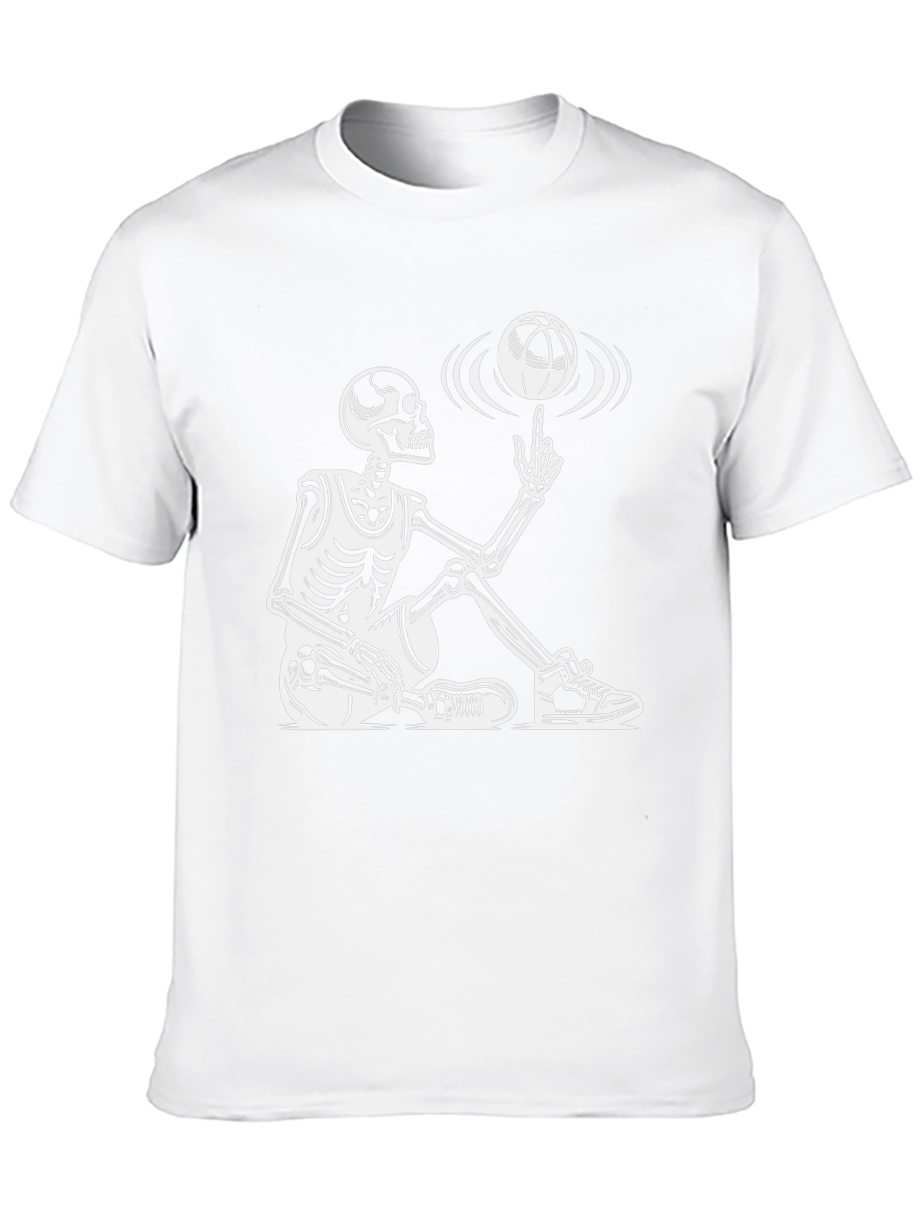 Skeleton Basketball T-Shirt - Funny Graphic Tee